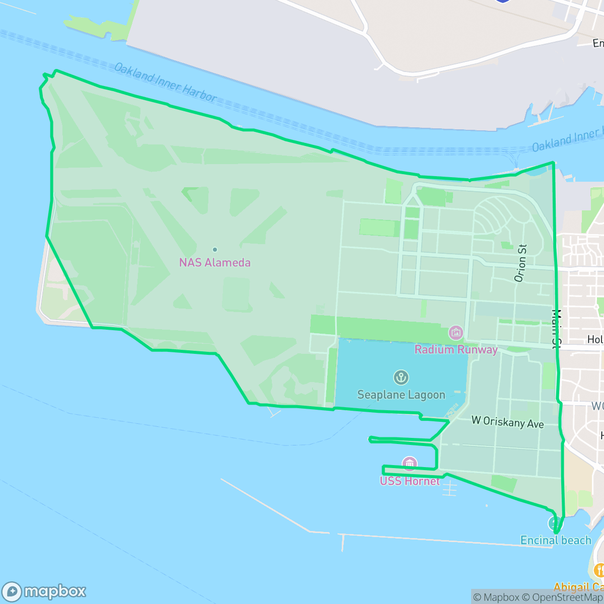 Map showing the location of Alameda Point, Alameda, CA
