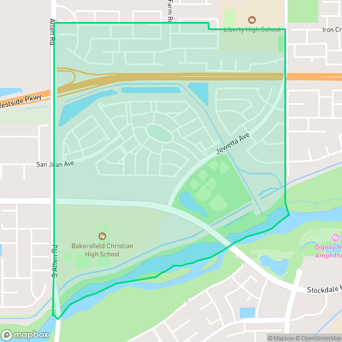 Map showing the location of Villages of Brimhall - Brimhall Classics, Bakersfield, CA