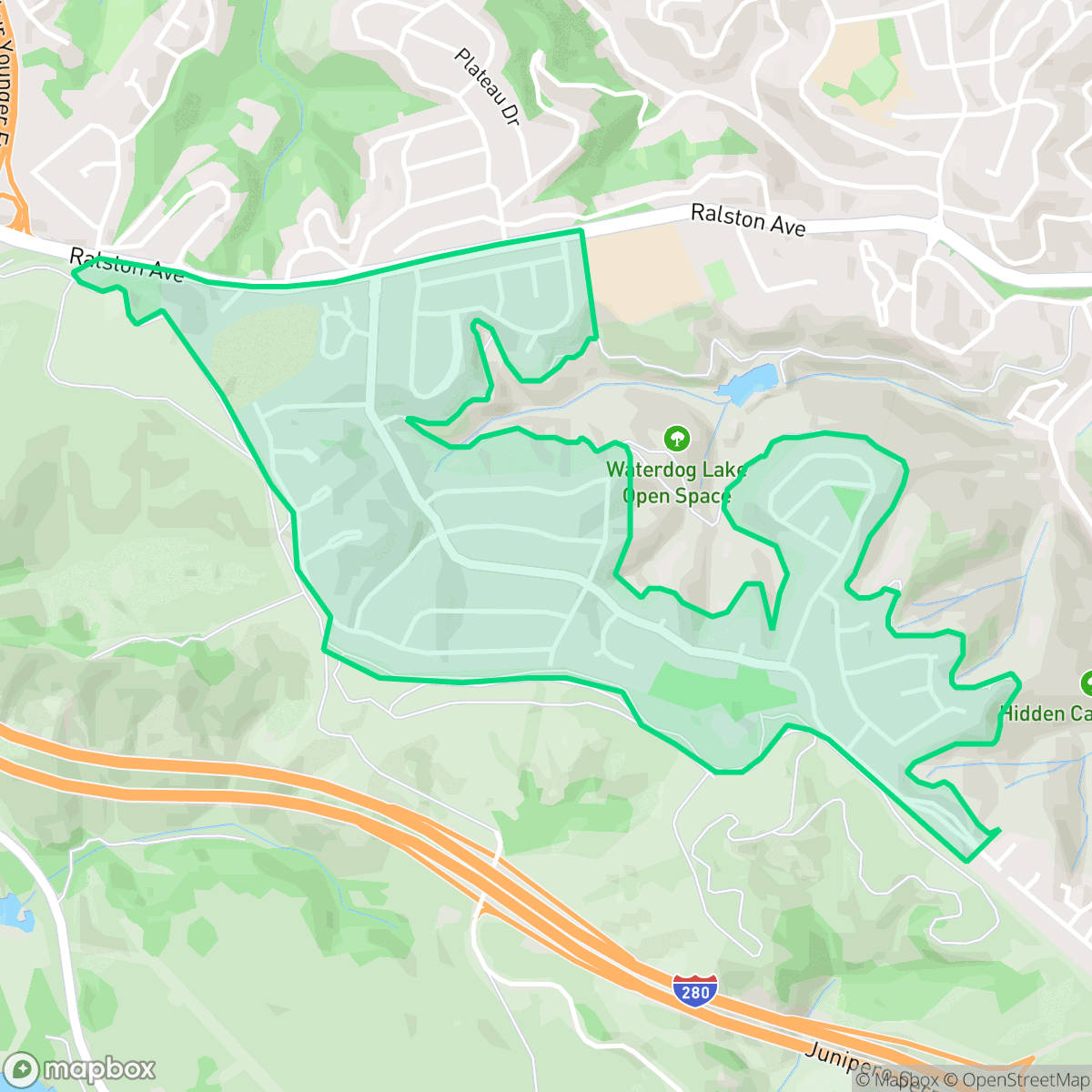 Map showing the location of Belmont Heights, Belmont, CA