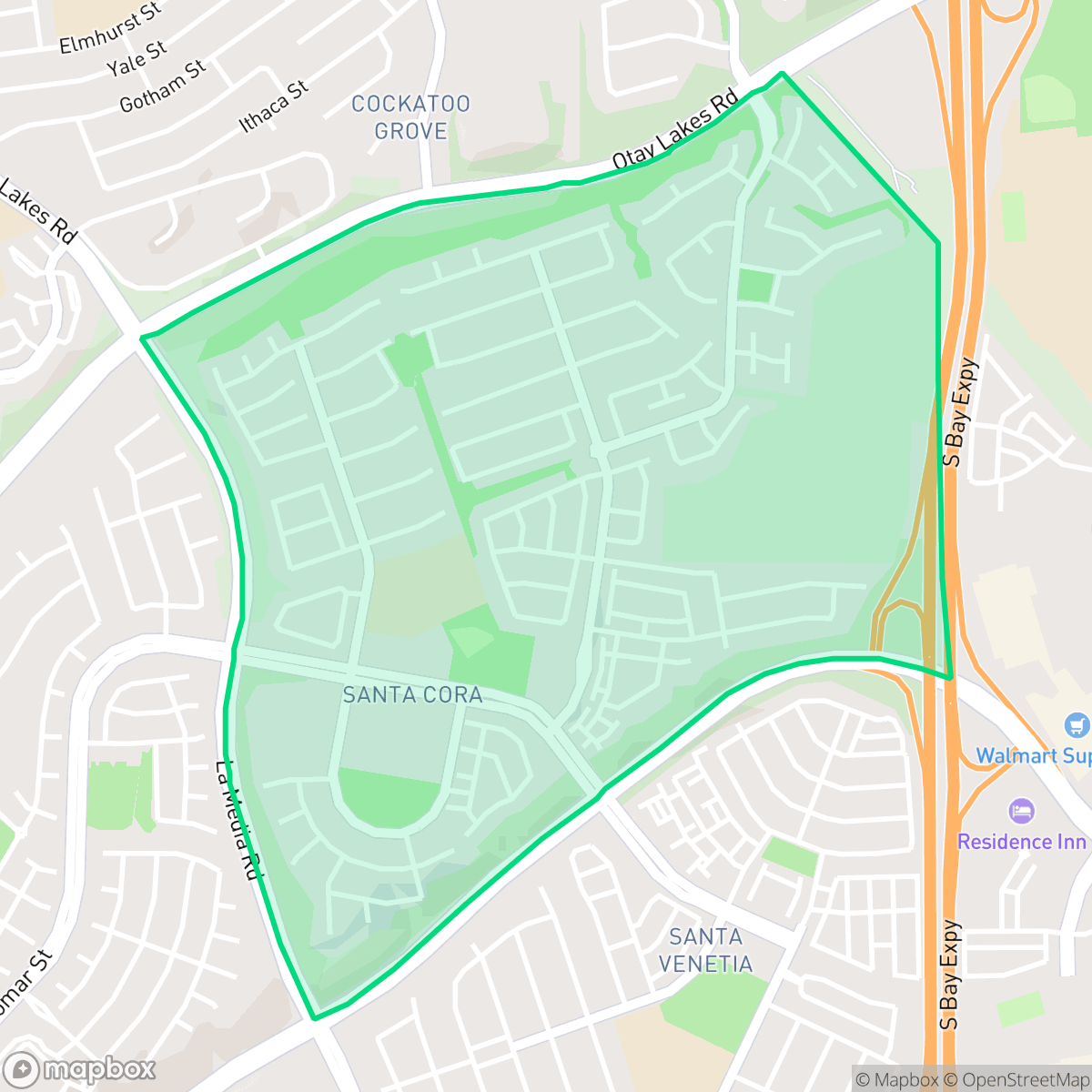 Map showing the location of Otay Ranch Village 5, Chula Vista, CA