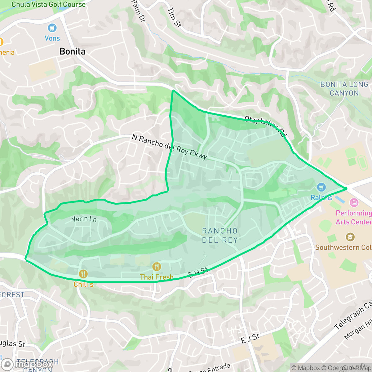 Map showing the location of Rancho Del Rey I, Chula Vista, CA