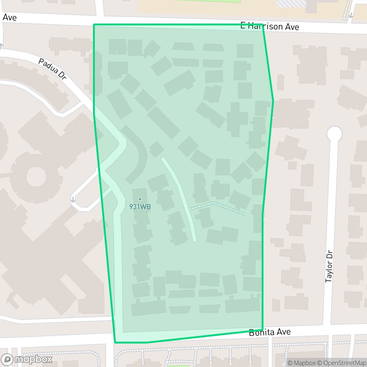Map showing the location of Mount San Antonio, Claremont, CA