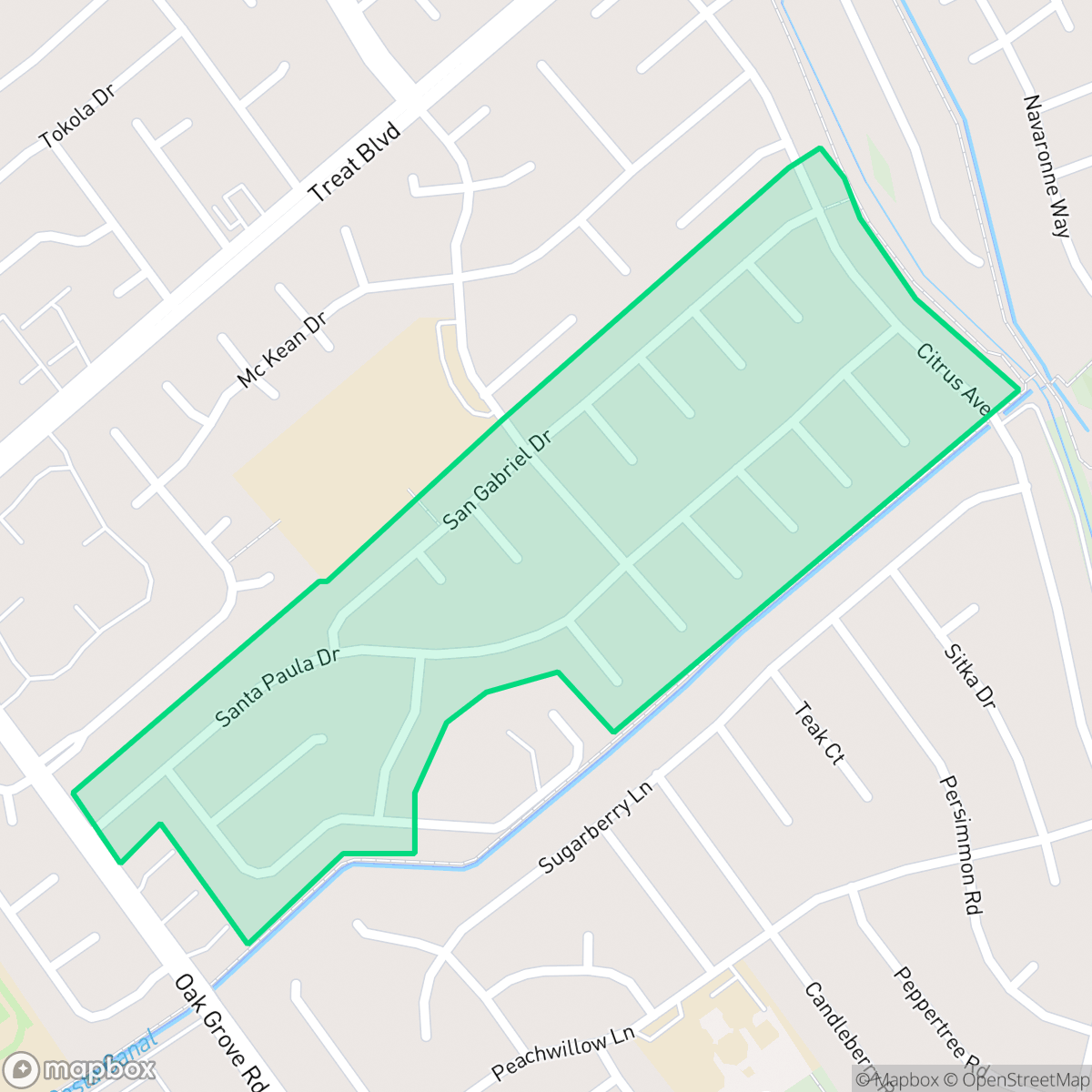 Map showing the location of Ygnacio Wood, Concord, CA