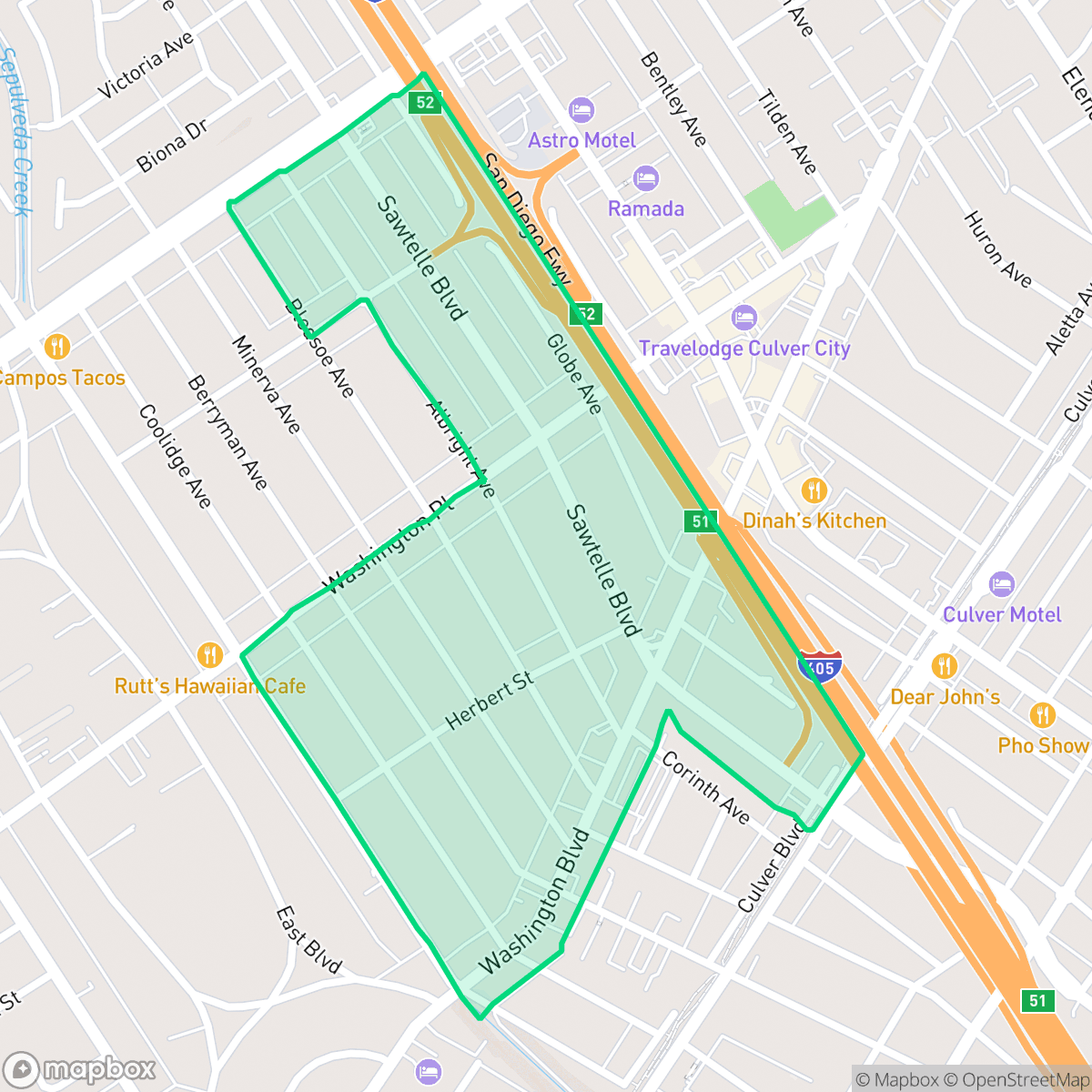 Map showing the location of McLaughlin, Culver City, CA