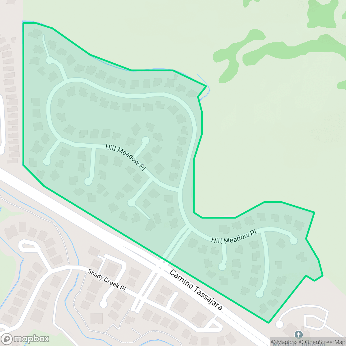 Map showing the location of Anderson Ranch, Danville, CA
