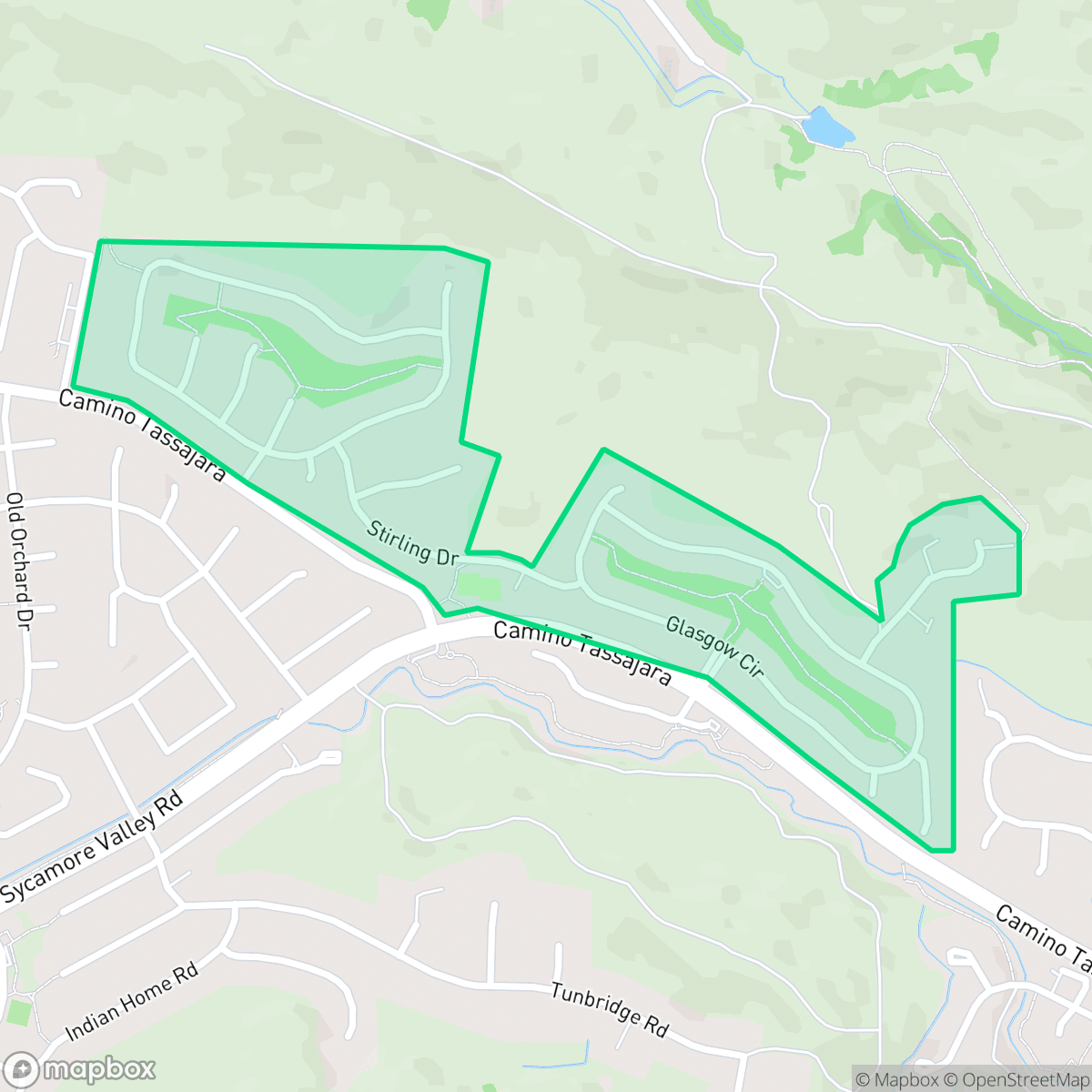 Map showing the location of Diablo Highlands, Danville, CA