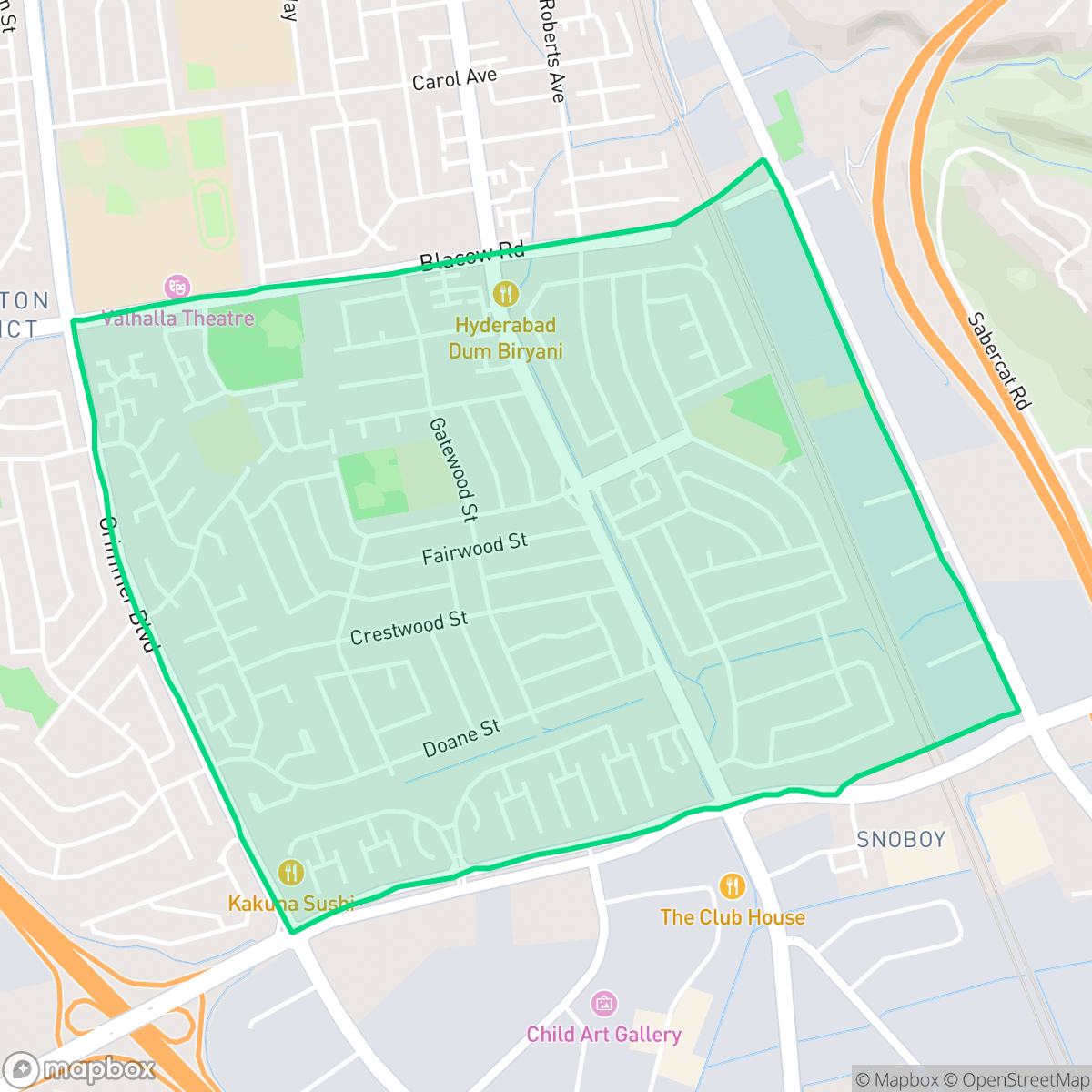 Map showing the location of Grimmer, Fremont, CA
