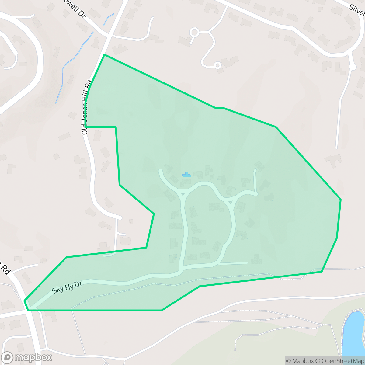 Map showing the location of Sky Hy, Lafayette, CA