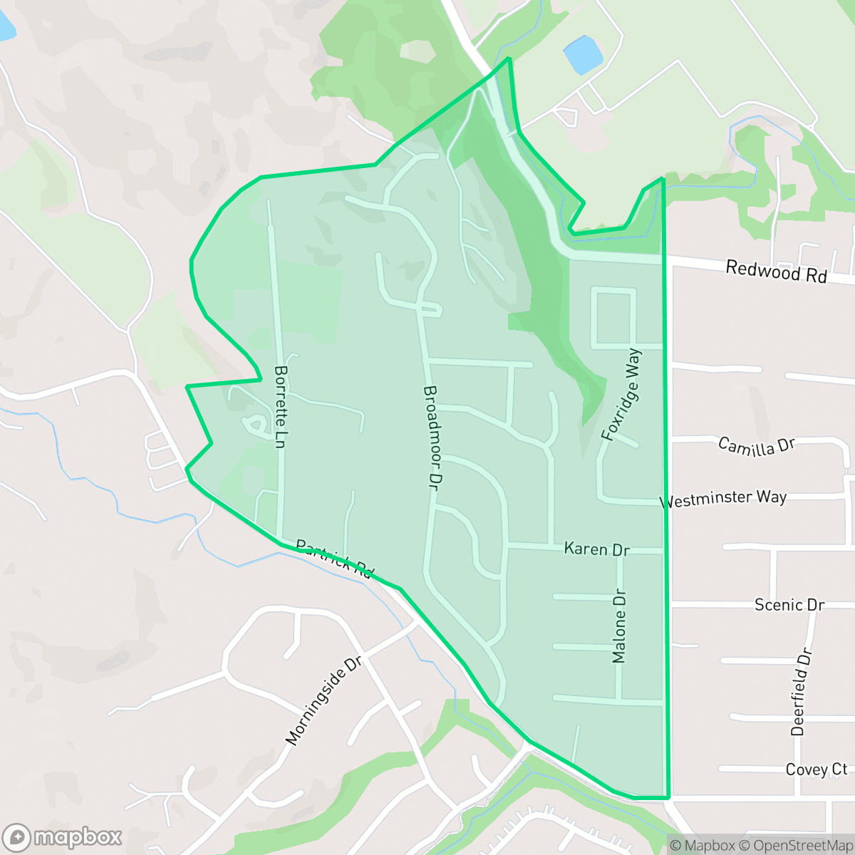 Map showing the location of Browns Valley West, Napa, CA