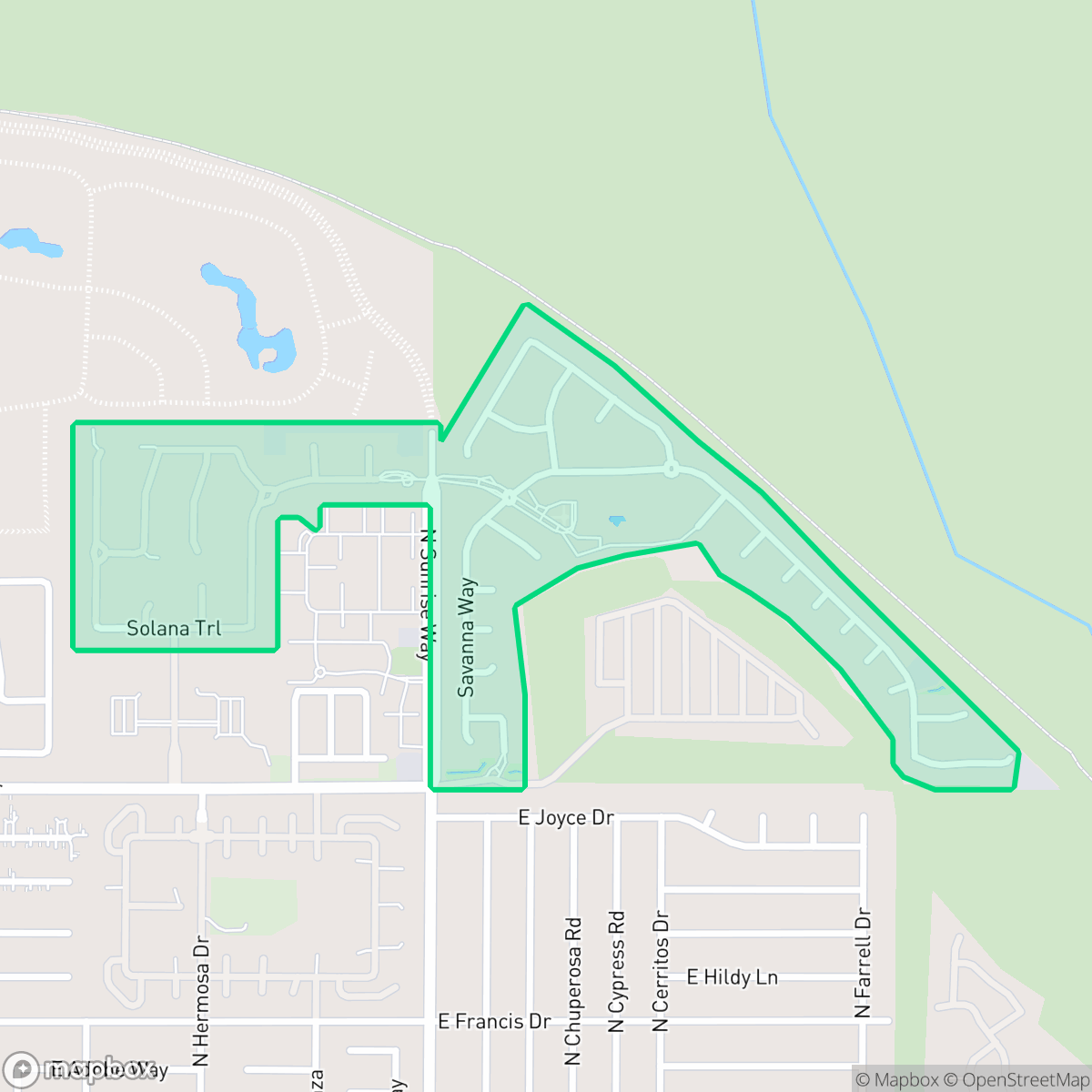 Map showing the location of Four Seasons, Palm Springs, CA