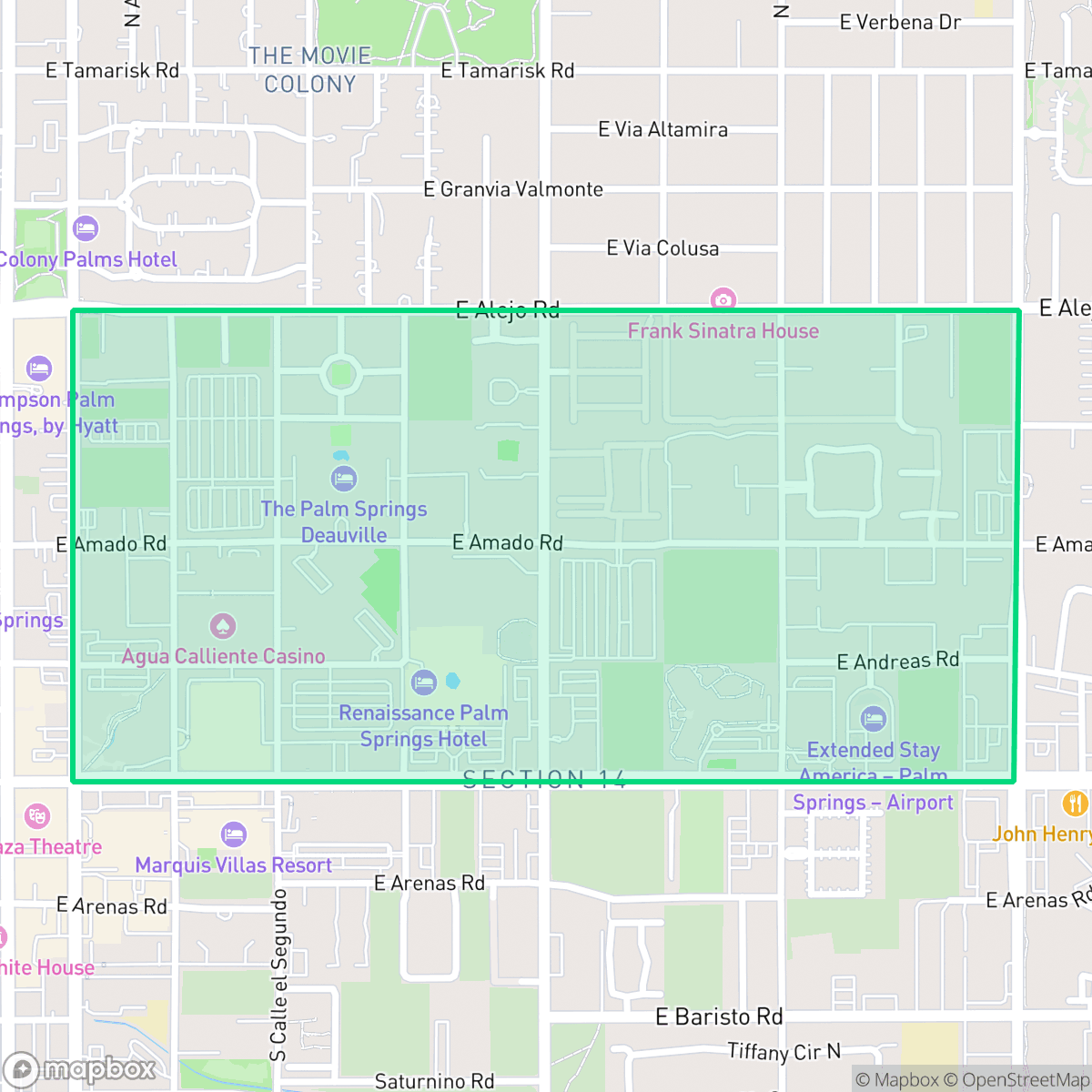 Map showing the location of Midtown, Palm Springs, CA