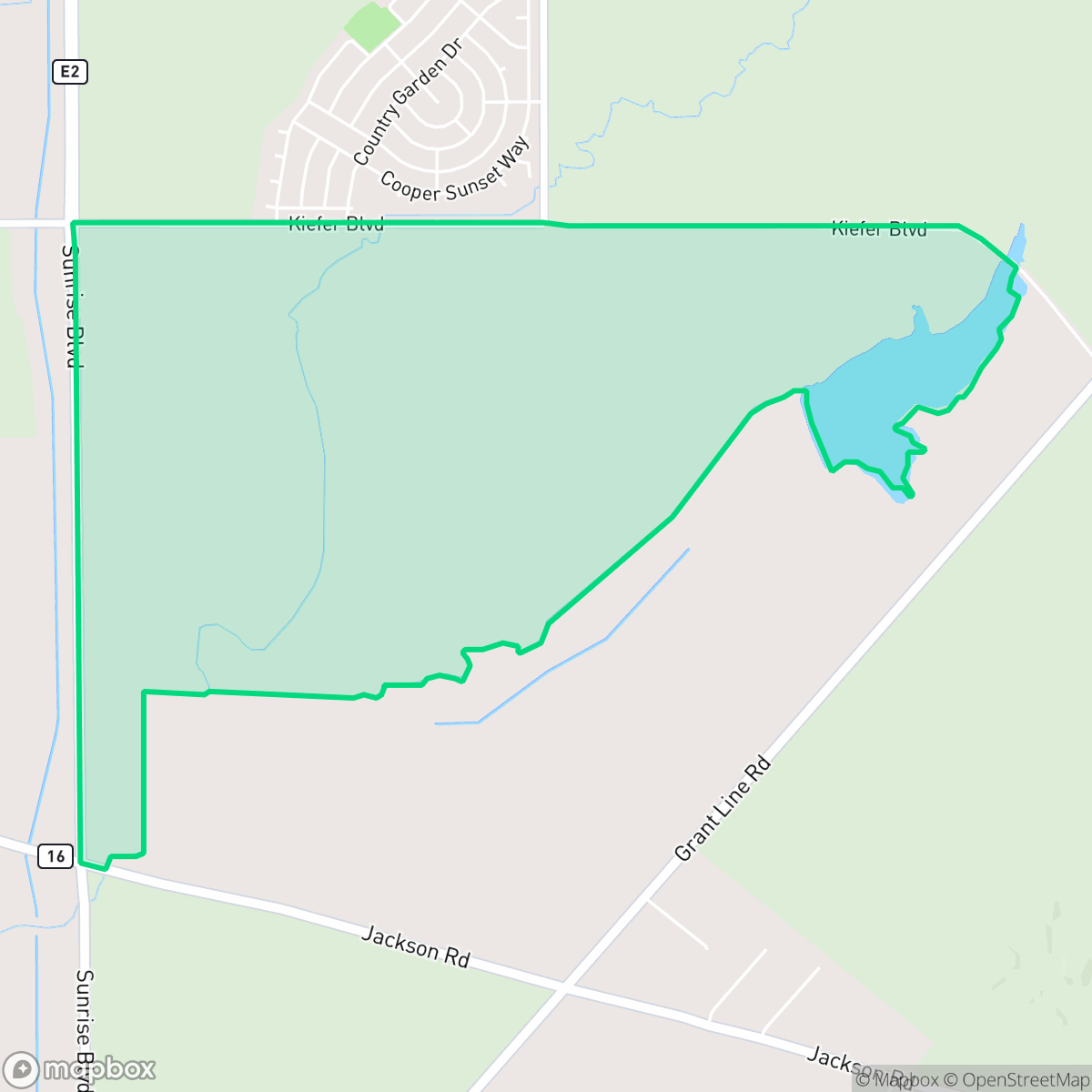 Map showing the location of Sunrise/Jackson, Rancho Cordova, CA
