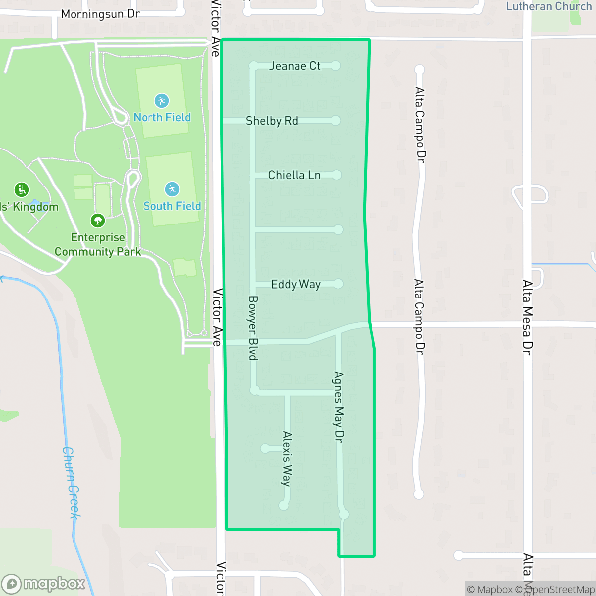 Map showing the location of Victor Estates, Redding, CA