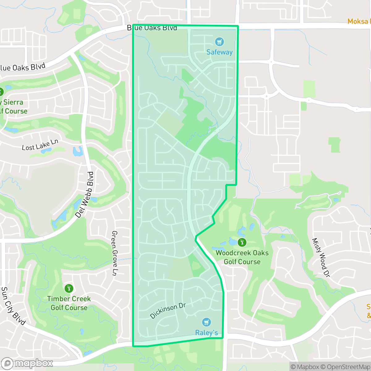 Map showing the location of Quail Glen, Roseville, CA