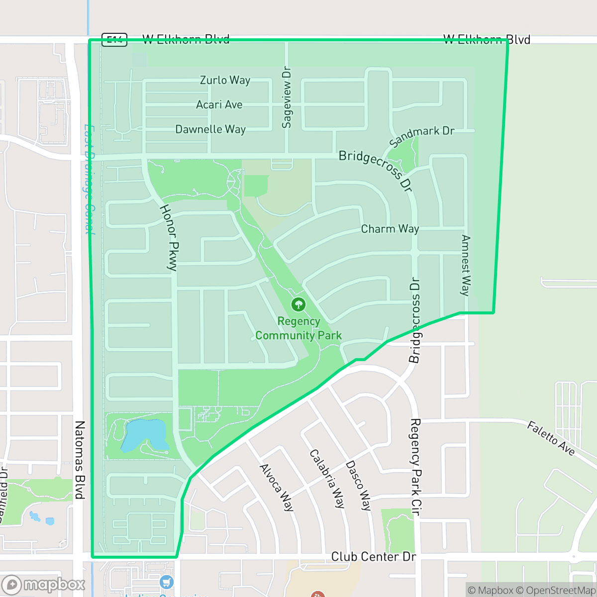 Map showing the location of Village 11, Sacramento, CA