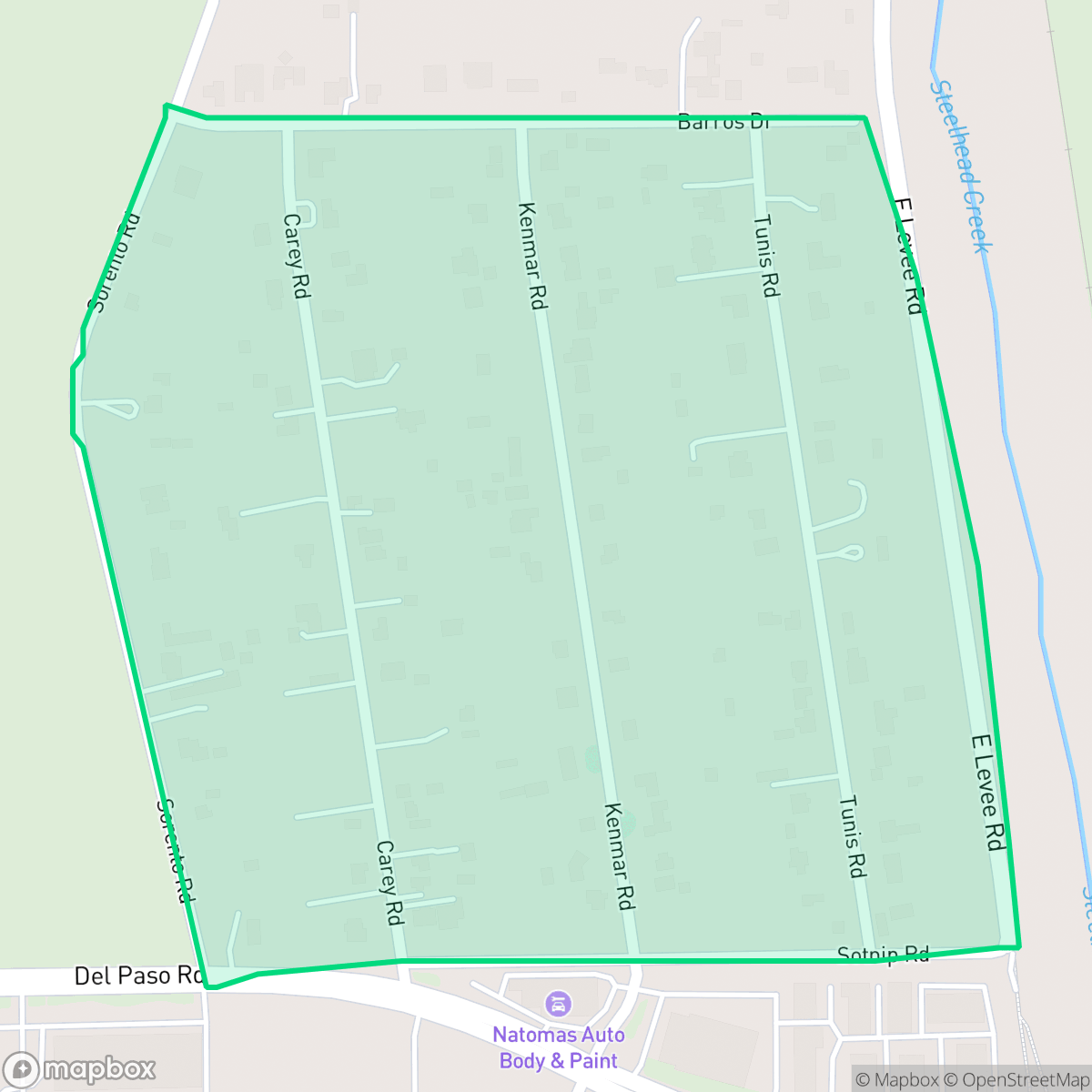 Map showing the location of Village 14, Sacramento, CA