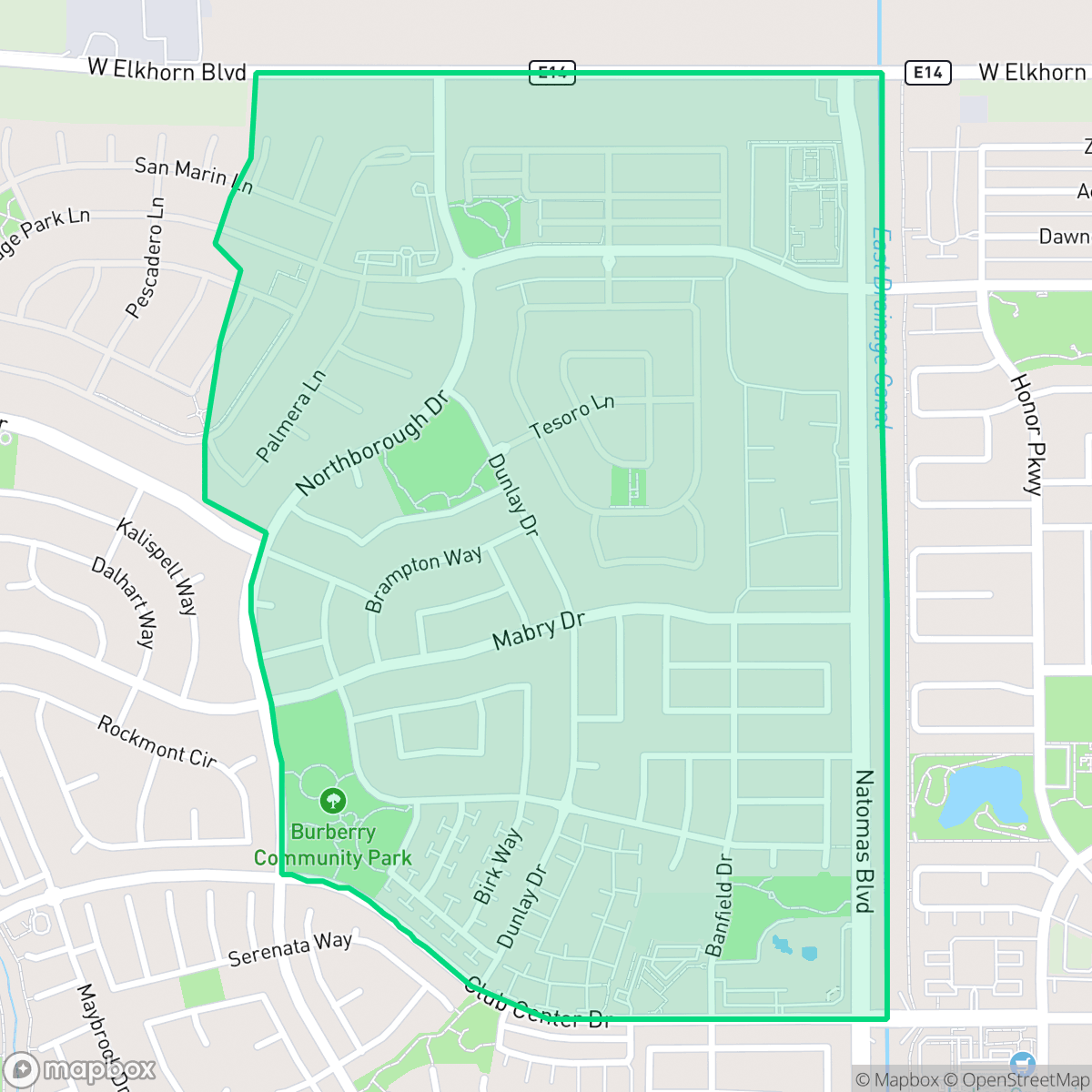 Map showing the location of Village 9, Sacramento, CA