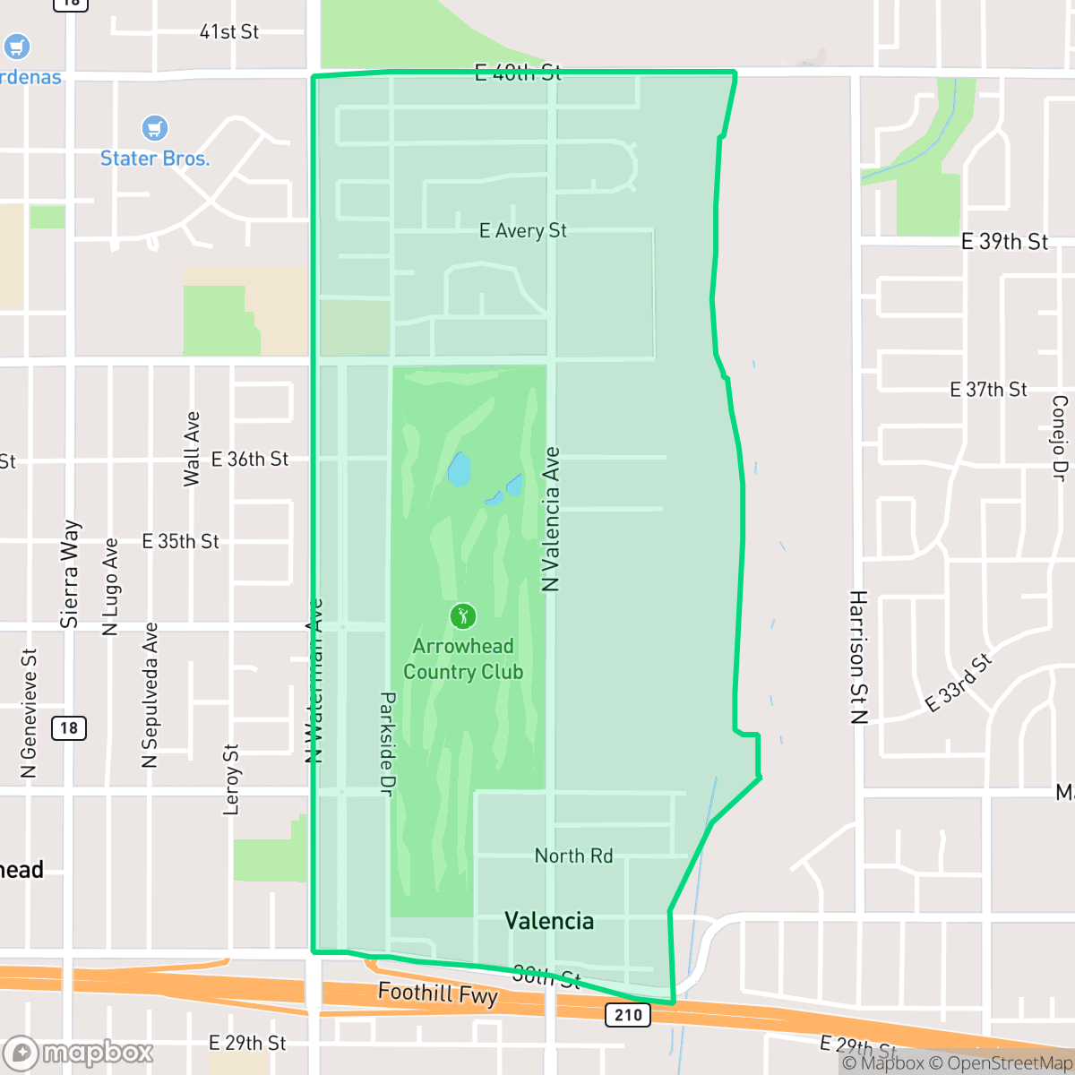 Map showing the location of Nena, San Bernardino, CA