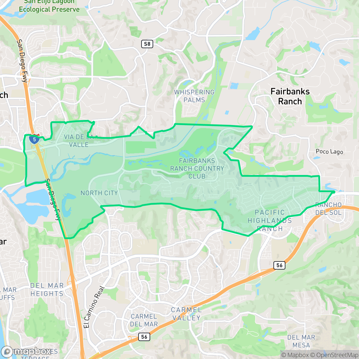 Map showing the location of North City, San Diego, CA