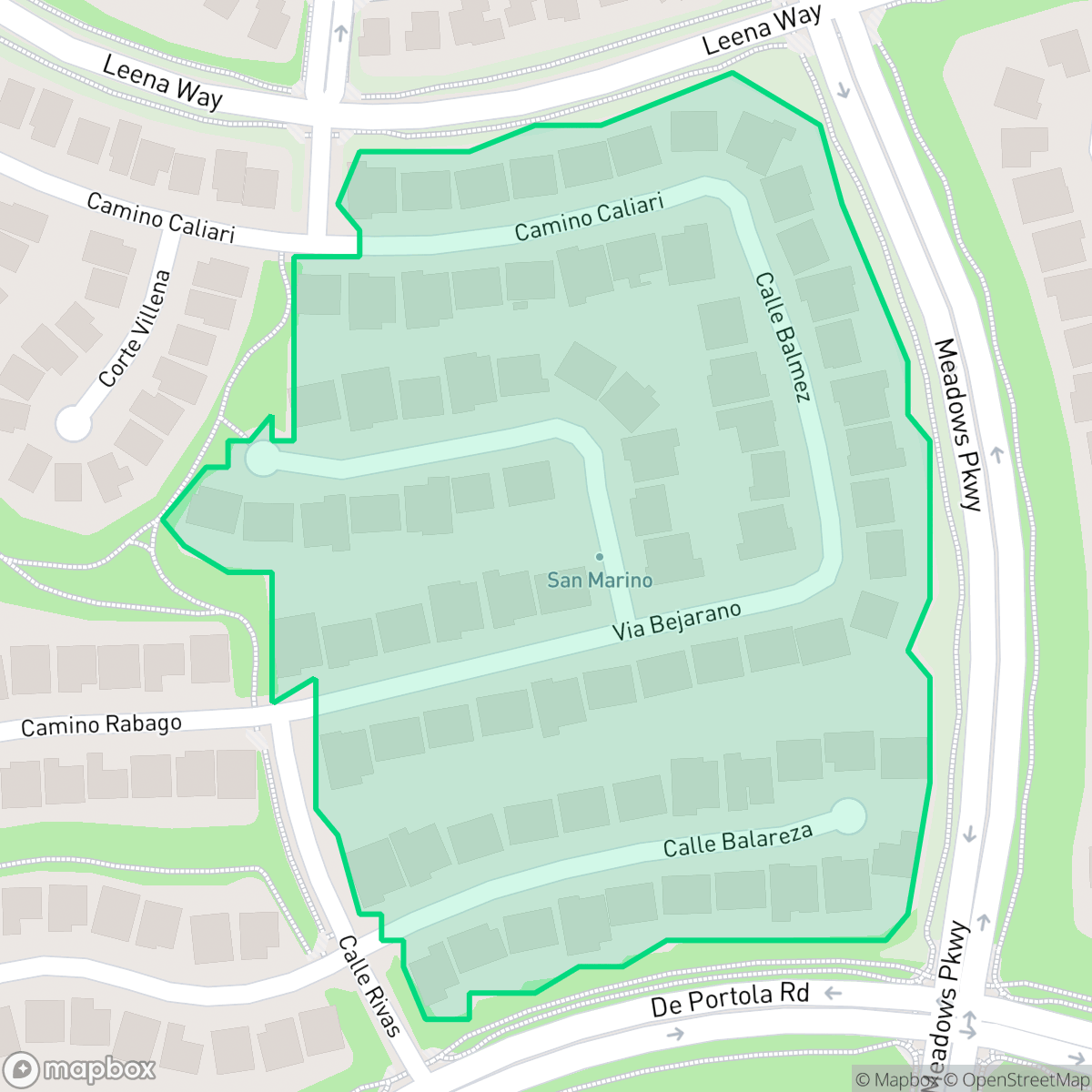 Map showing the location of San Marino, Temecula, CA