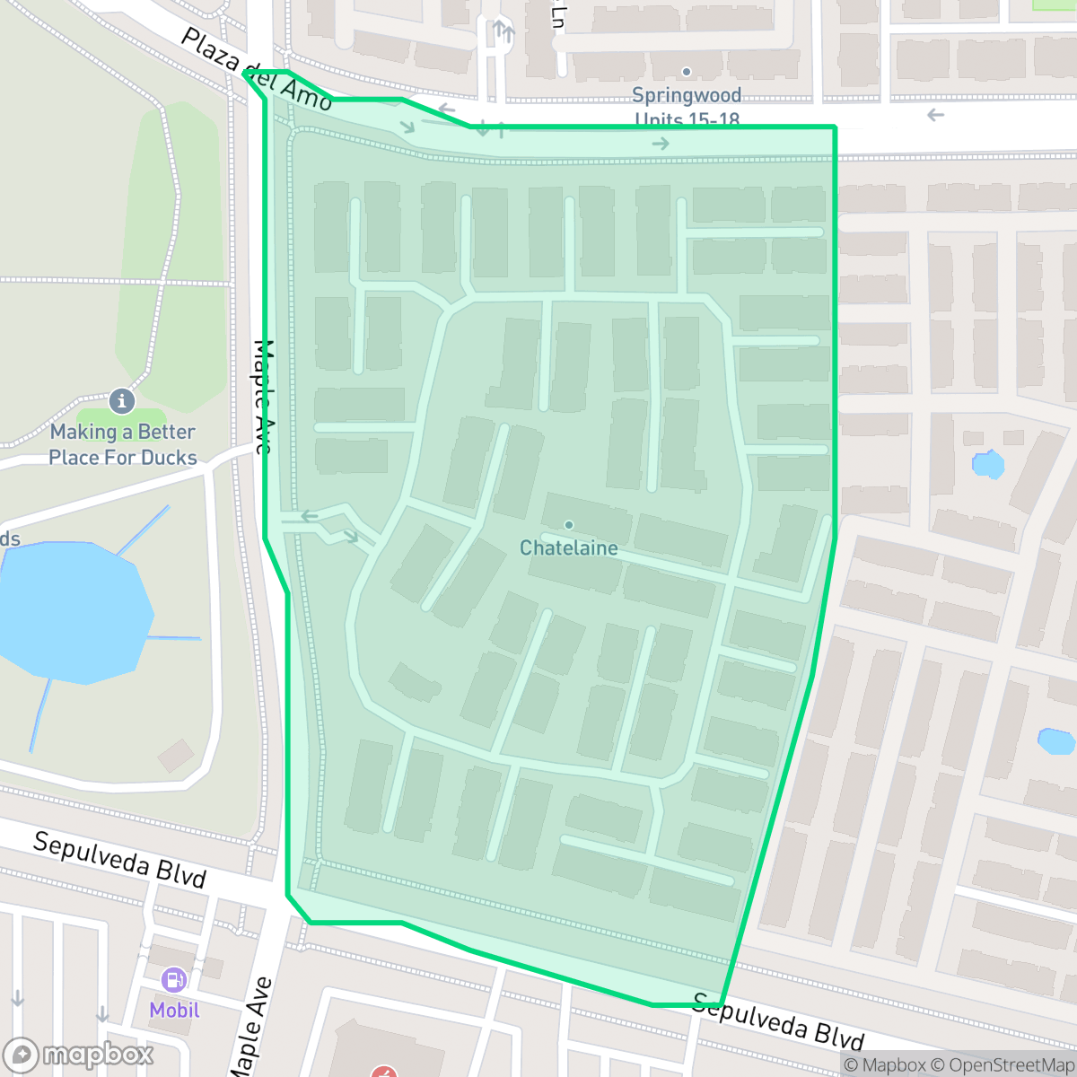 Map showing the location of Chatelaine, Torrance, CA