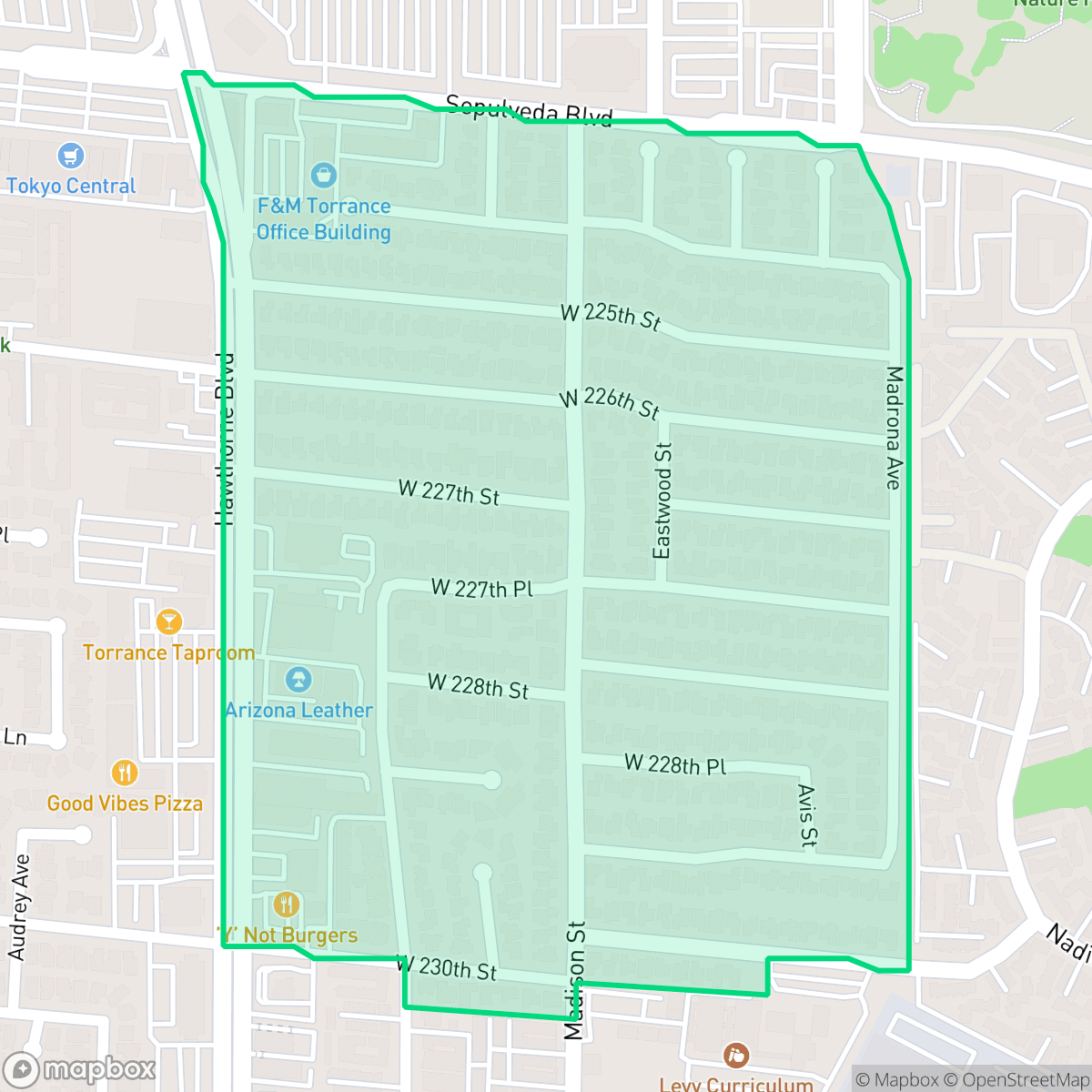 Map showing the location of Torrance Heights Civic, Torrance, CA