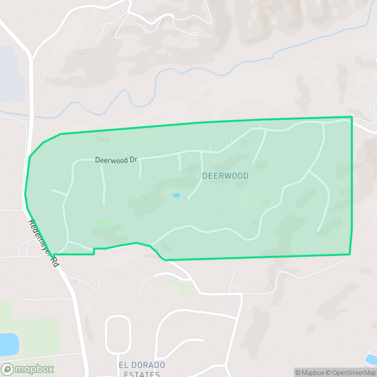 Map showing the location of Deerwood, Ukiah, CA