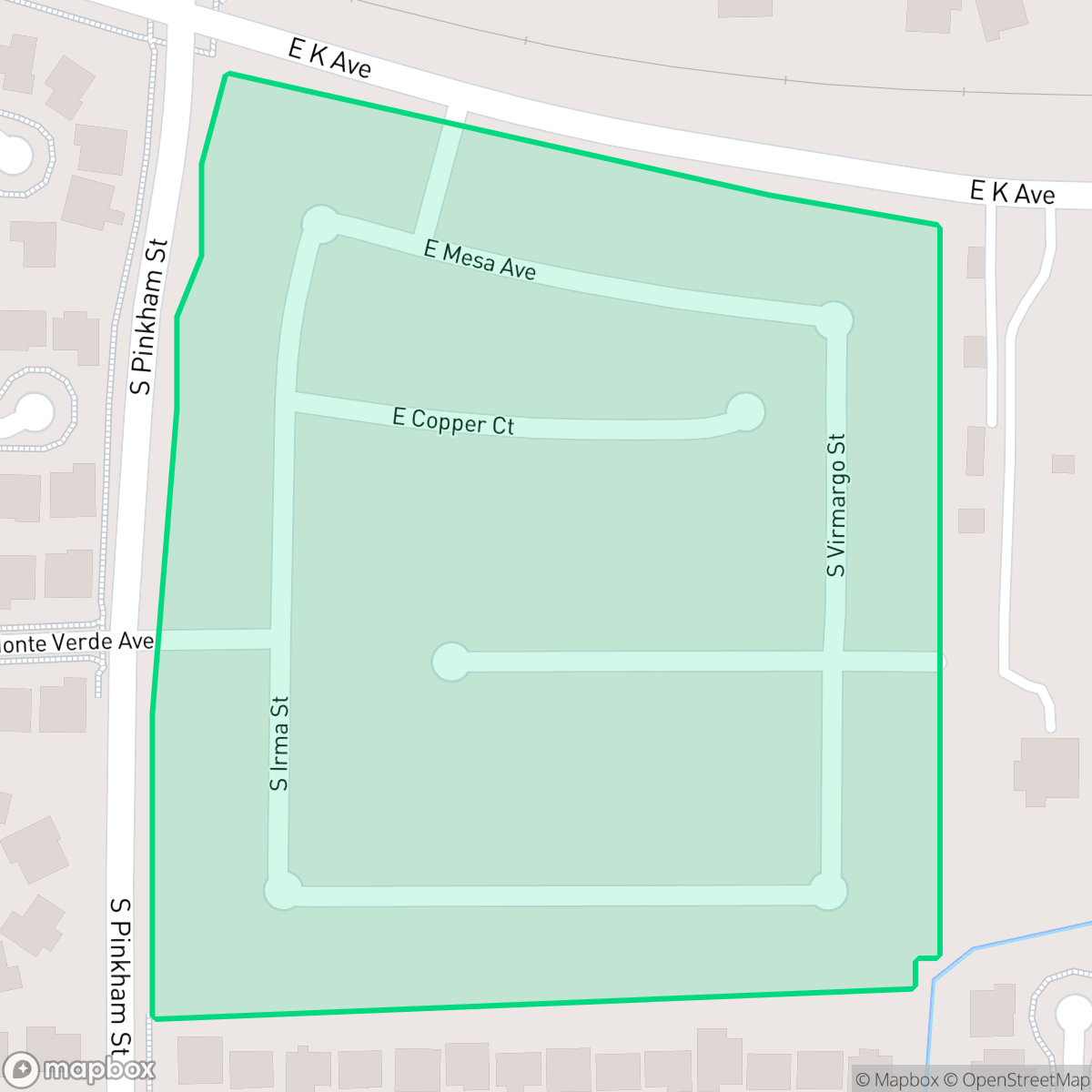Map showing the location of Vista del Sol, Visalia, CA