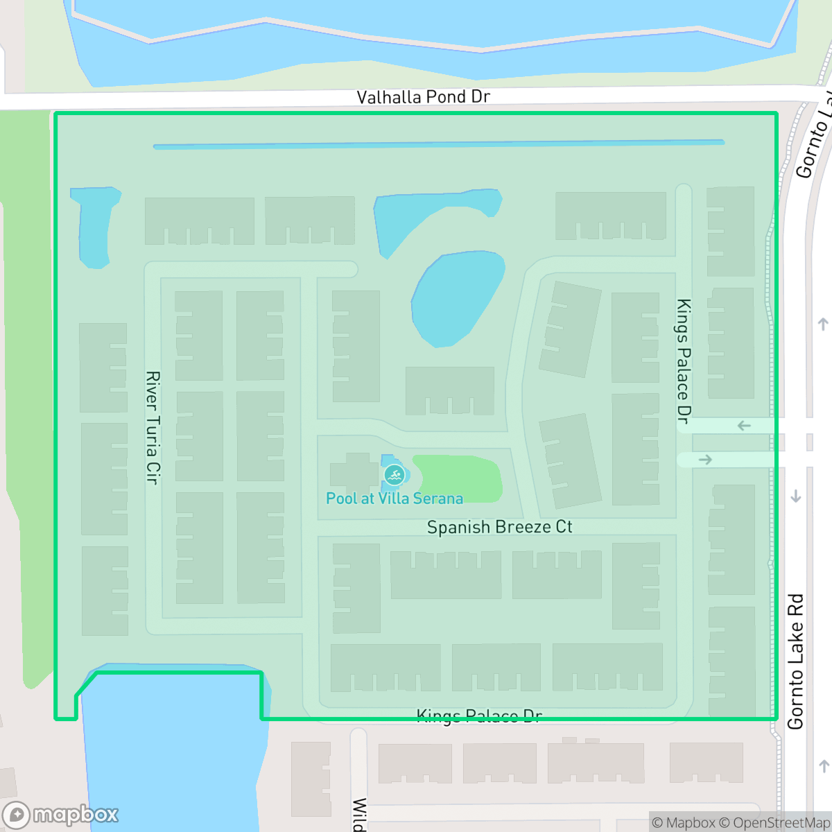 Map showing the location of Villa Serena, Brandon, FL