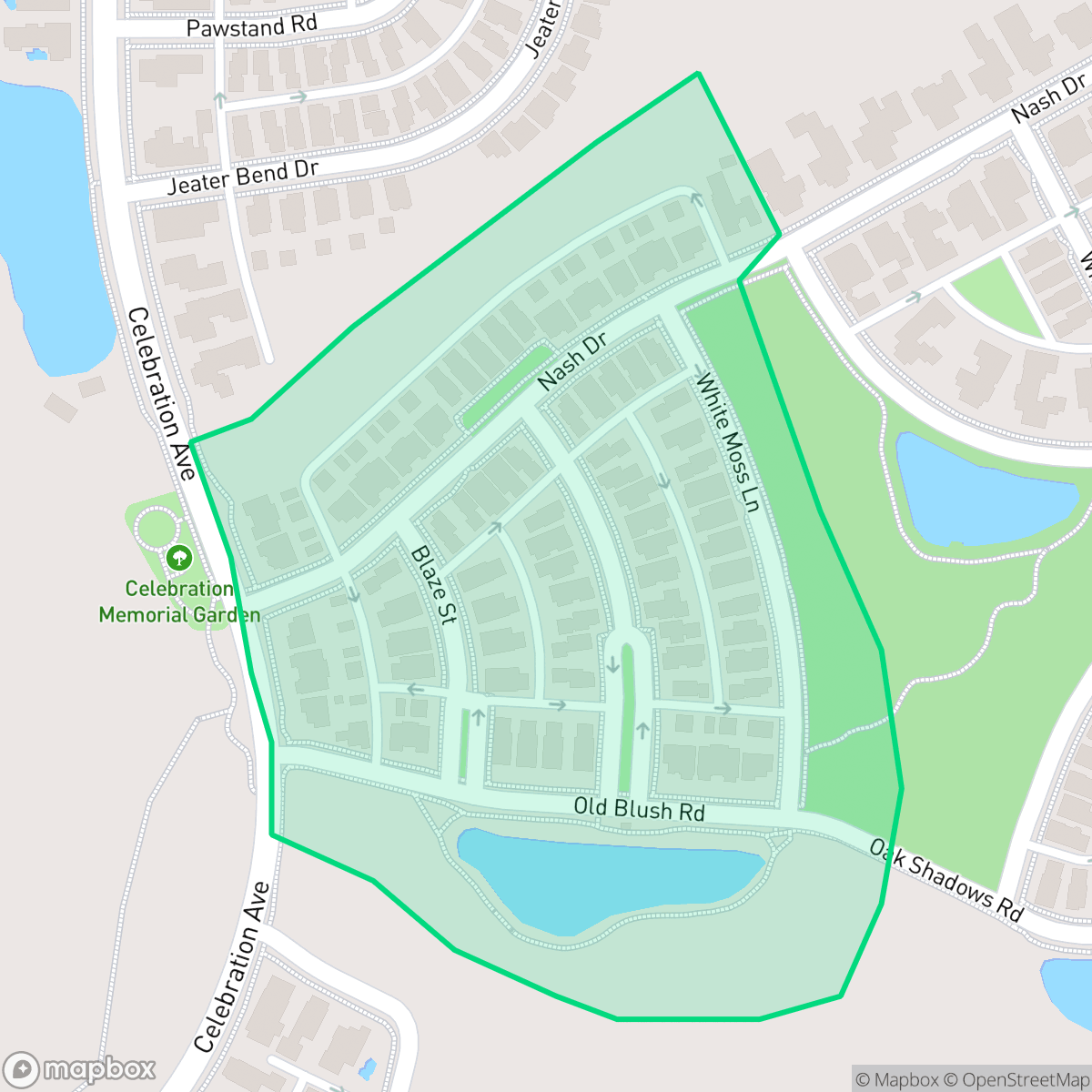 Map showing the location of Roseville Corner, Celebration, FL
