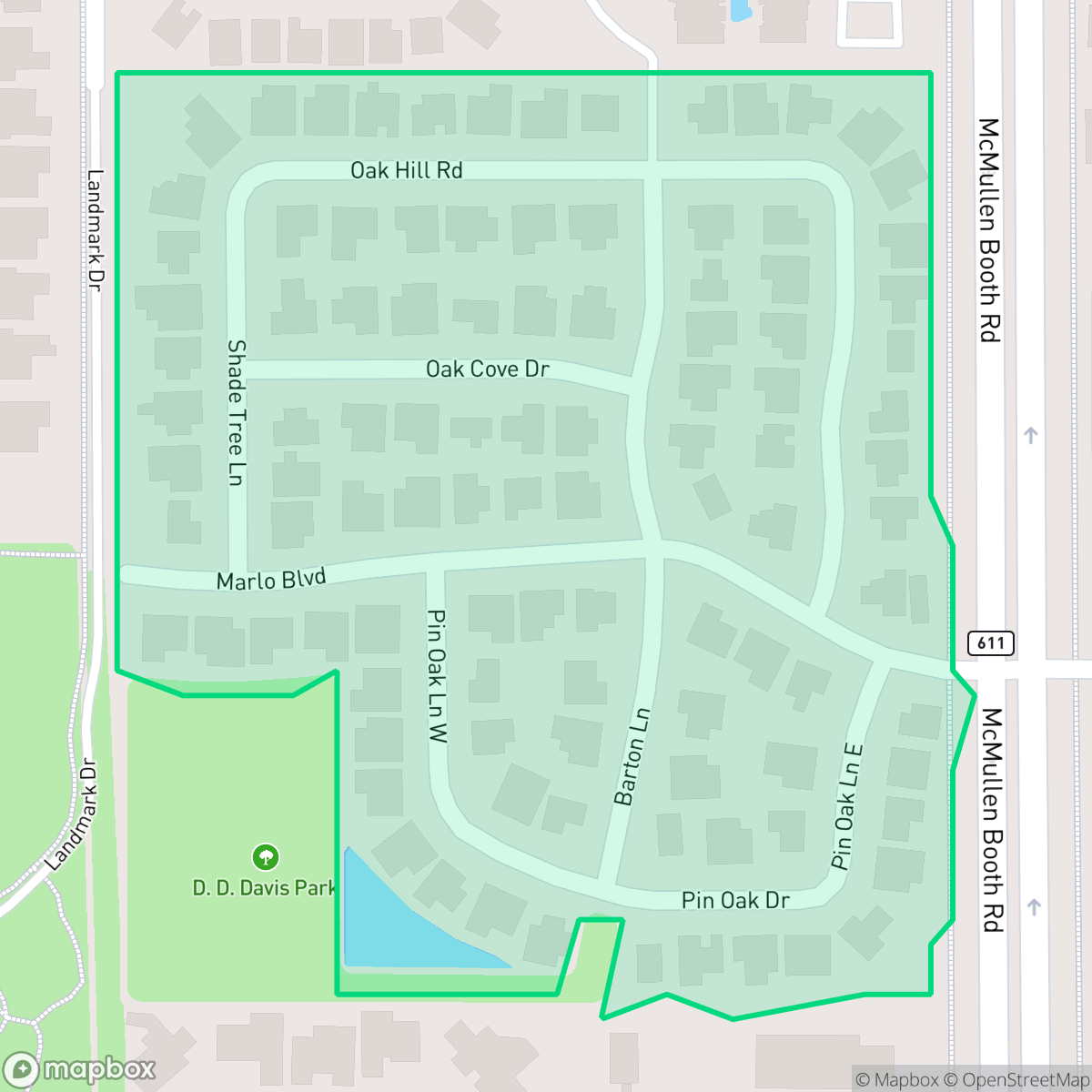 Map showing the location of Shady Oak Farms Homeowners Association, Clearwater, FL