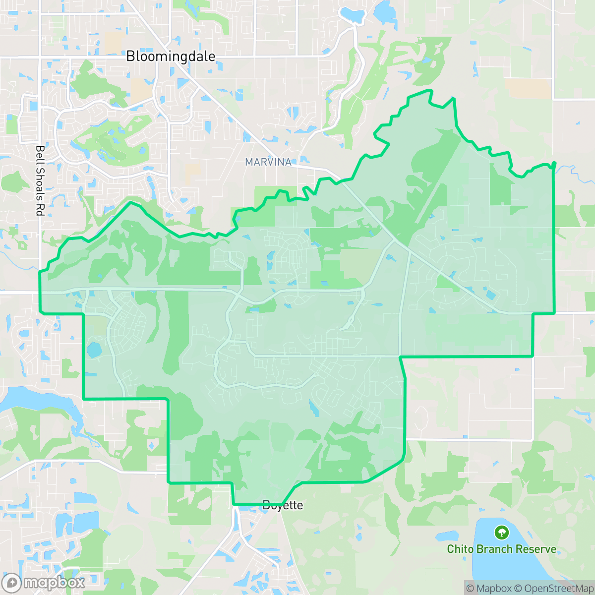 Map showing the location of Fish Hawk, FL — coverage area