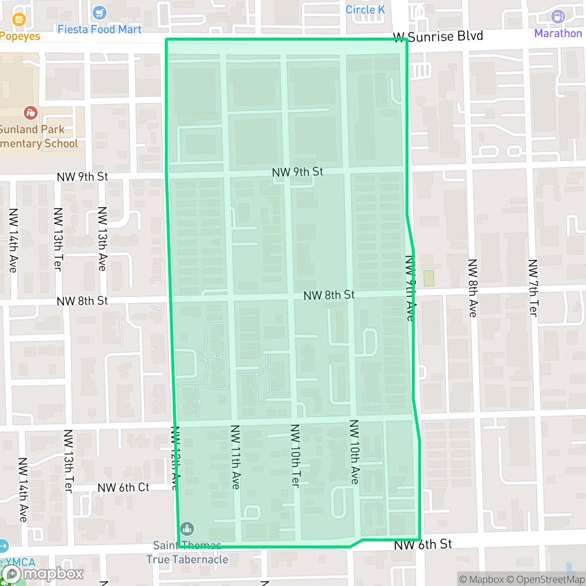Map showing the location of Home Beautiful Park, Fort Lauderdale, FL