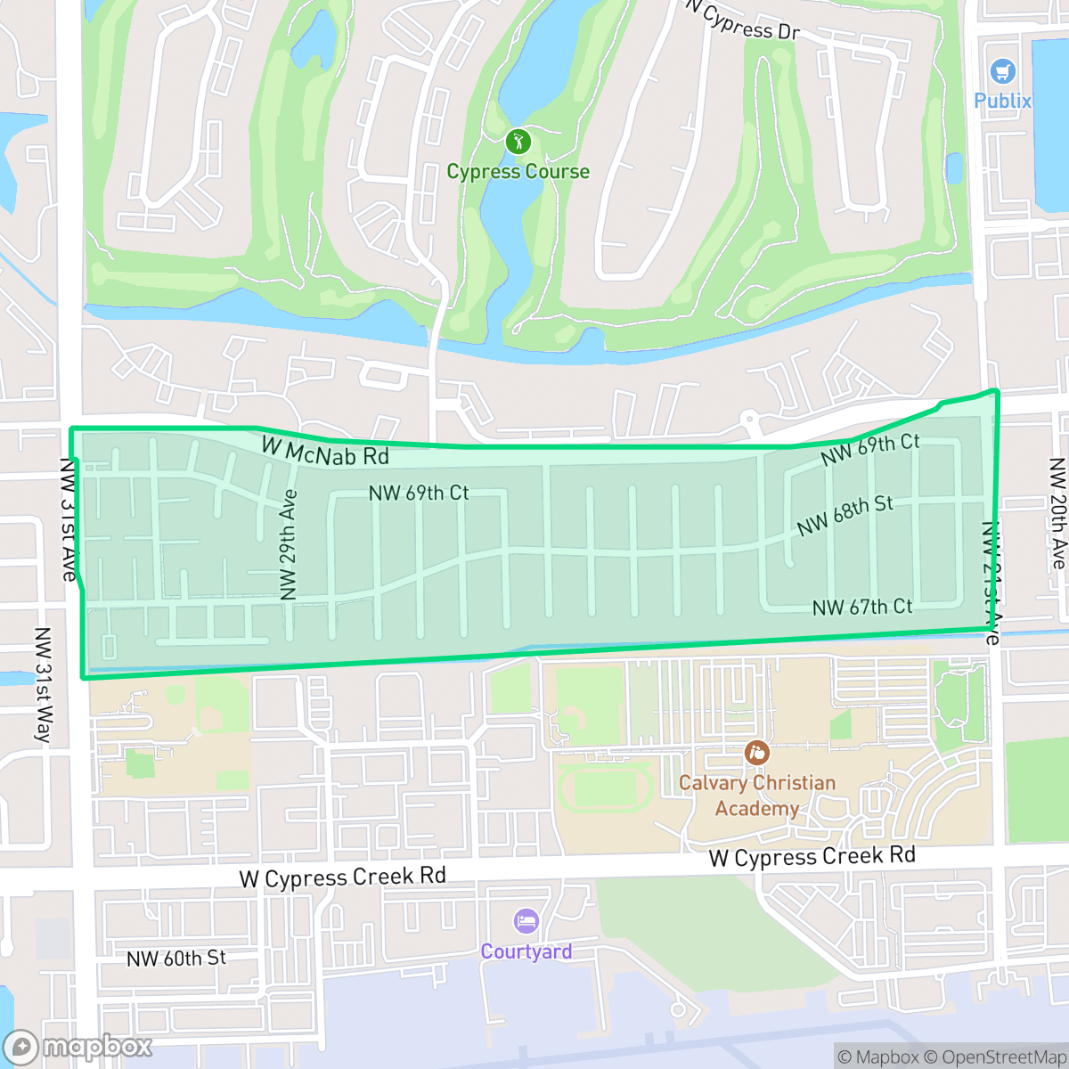 Map showing the location of Palm-Aire Village (EAST), Fort Lauderdale, FL