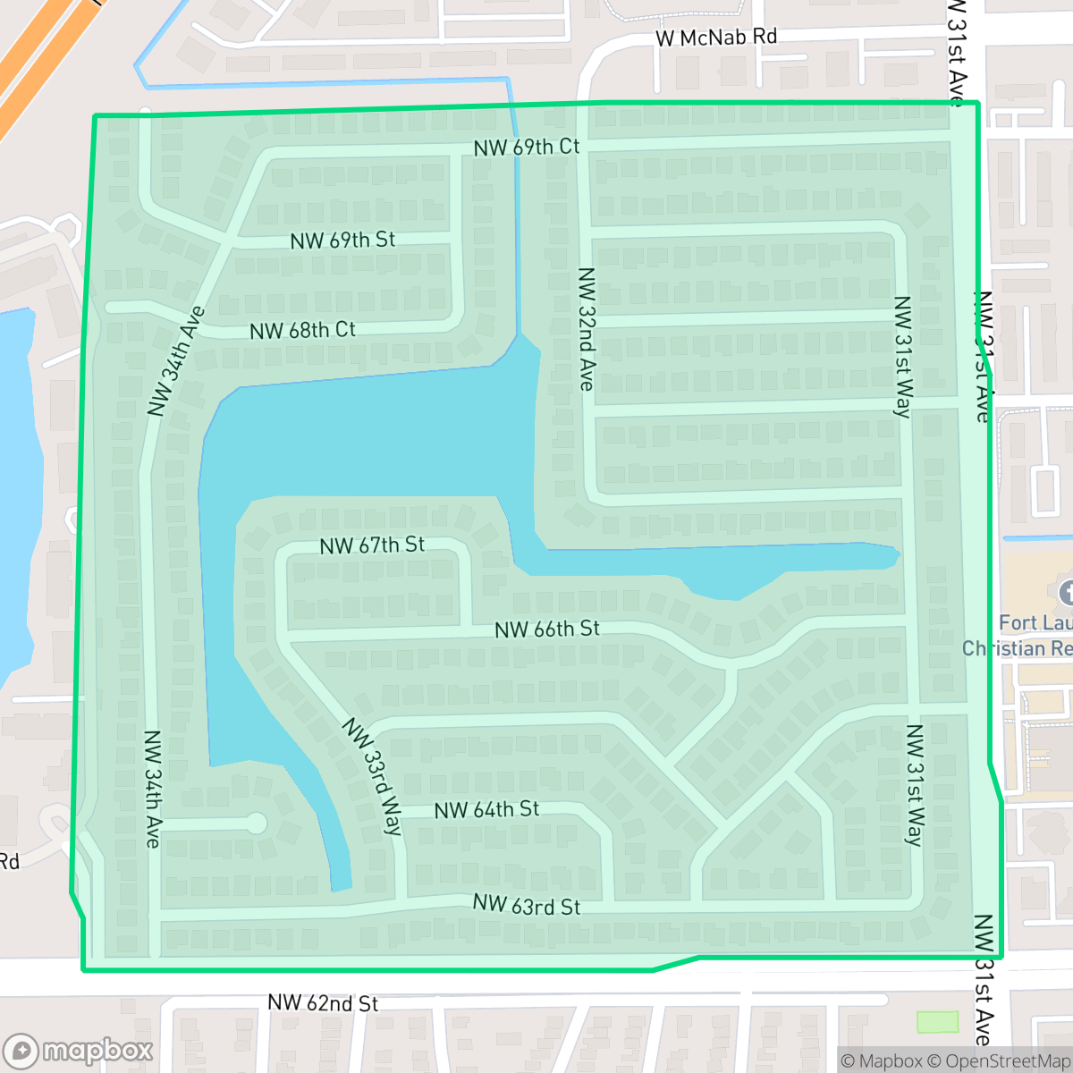 Map showing the location of Palm Aire Village (WEST), Fort Lauderdale, FL