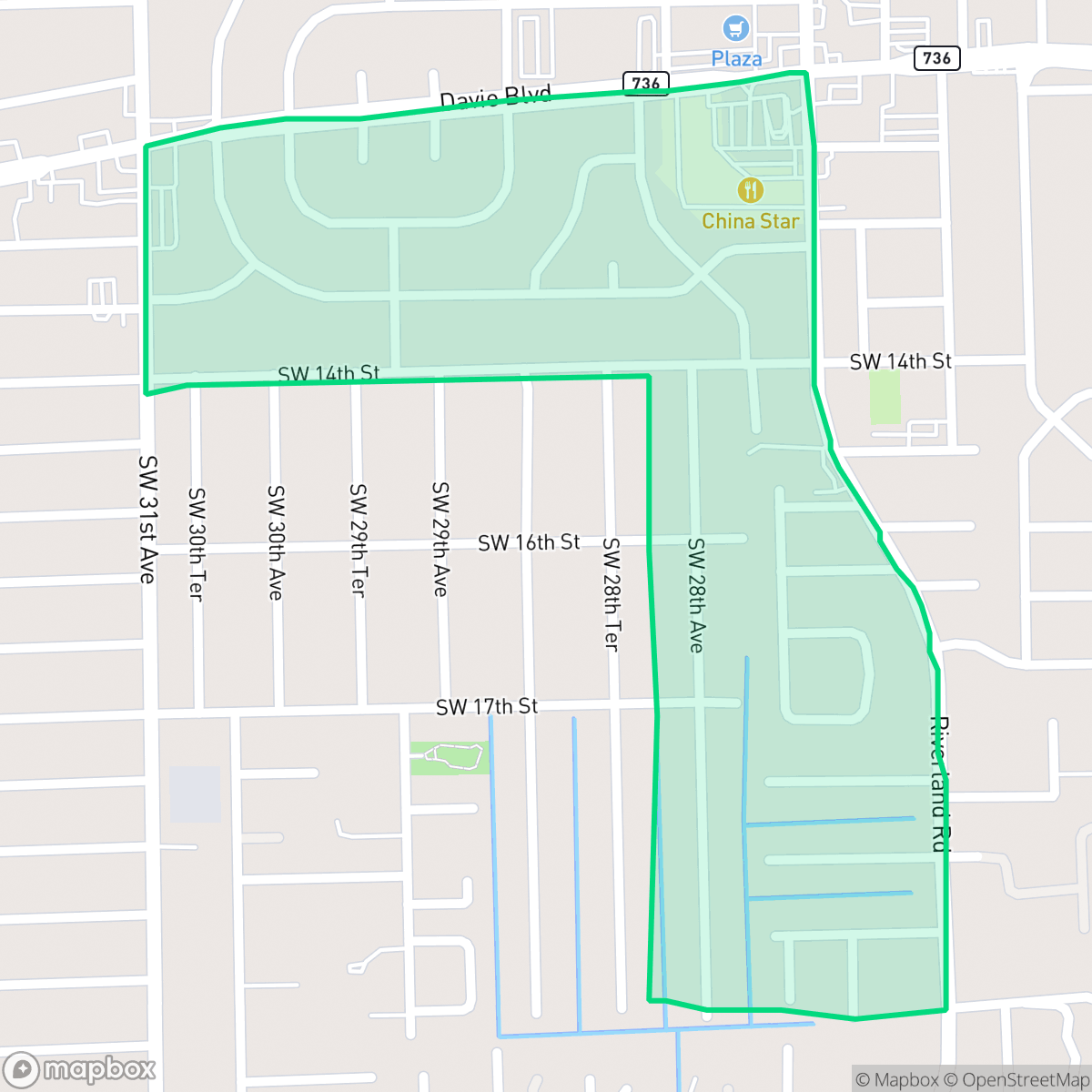 Map showing the location of River Run, Fort Lauderdale, FL