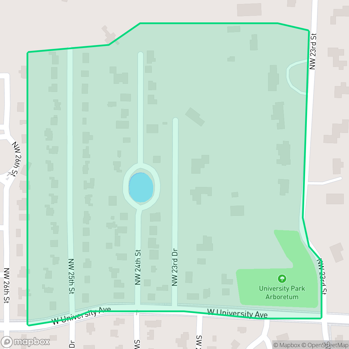 Map showing the location of Palm Terrace, Gainesville, FL