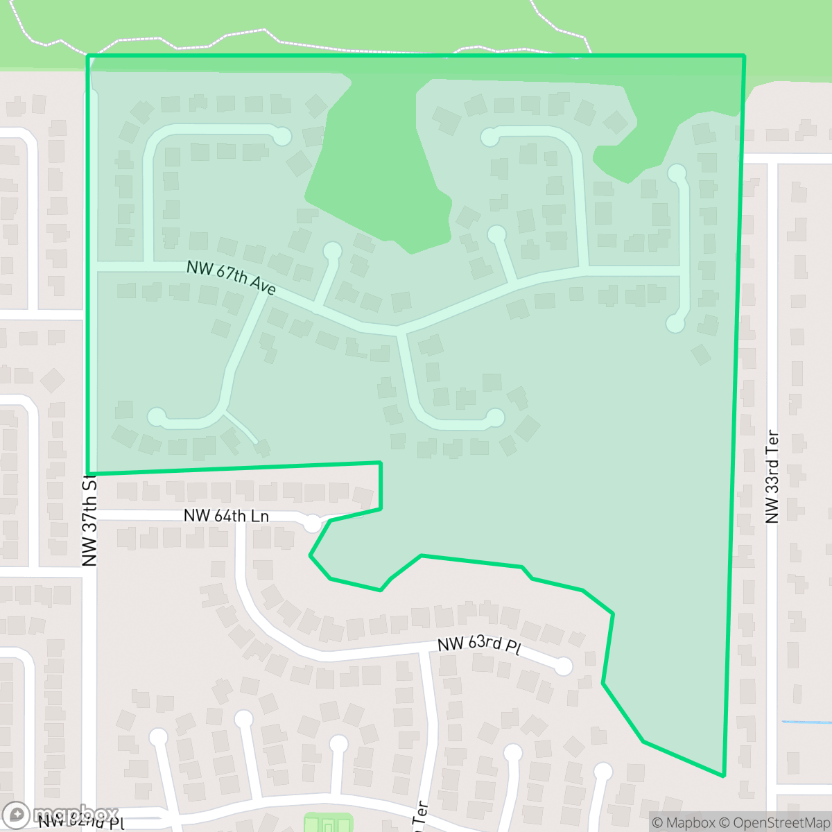 Map showing the location of Sutters Landing, Gainesville, FL