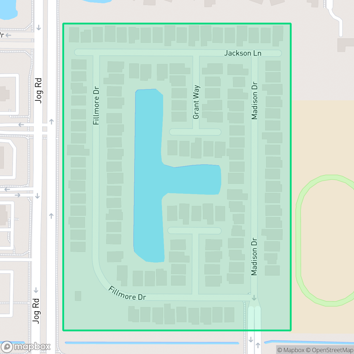 Map showing the location of Madison Lakes, Golf, FL