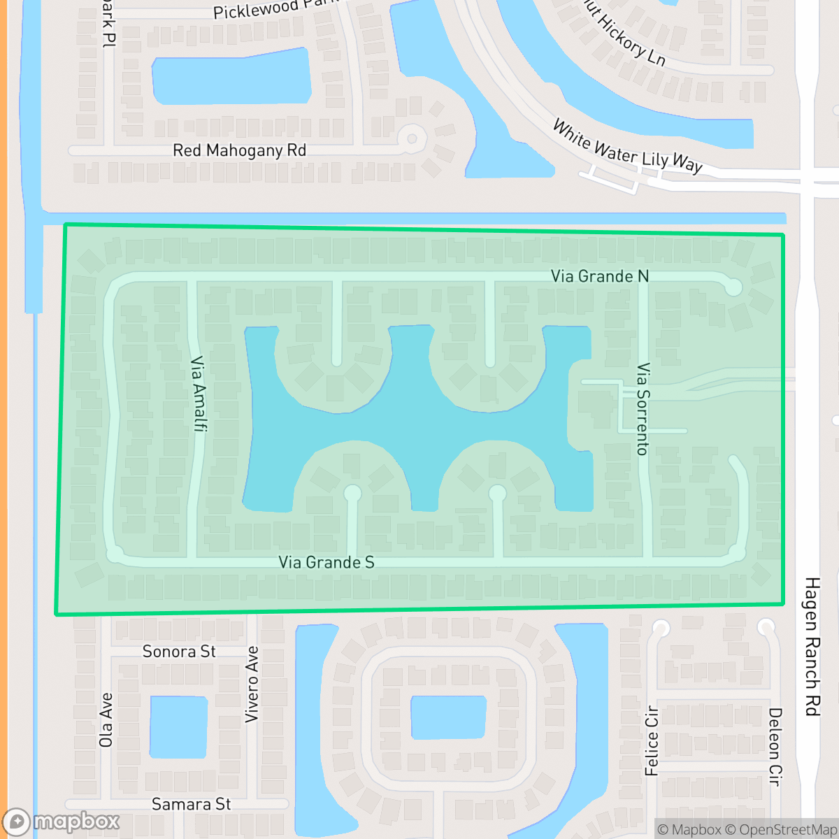 Map showing the location of Tivoli Reserve, Golf, FL