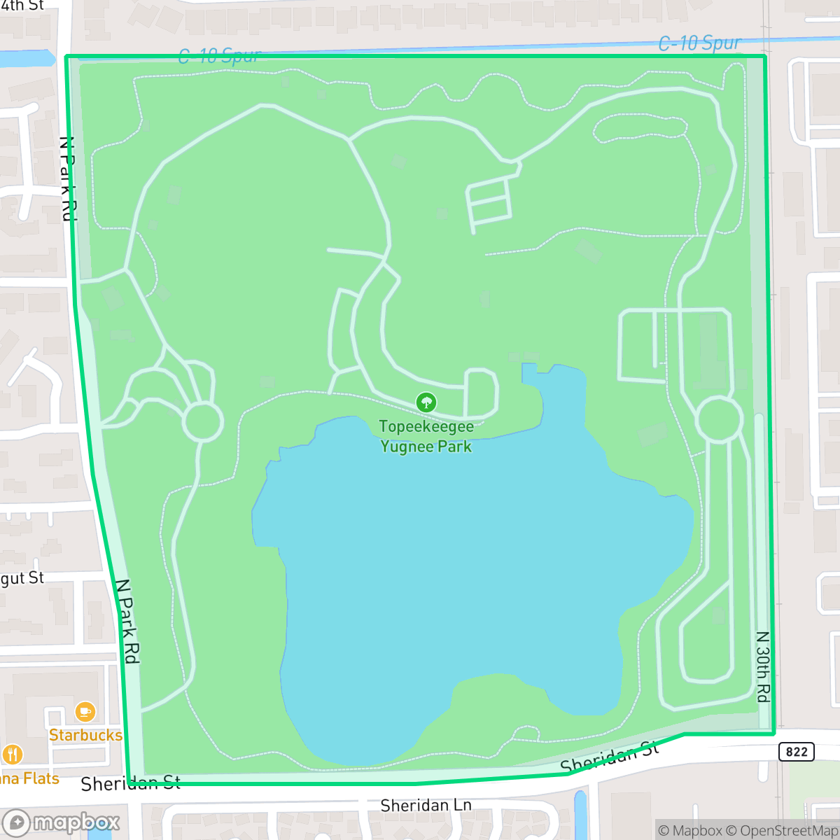 Map showing the location of TY Park, Hollywood, FL