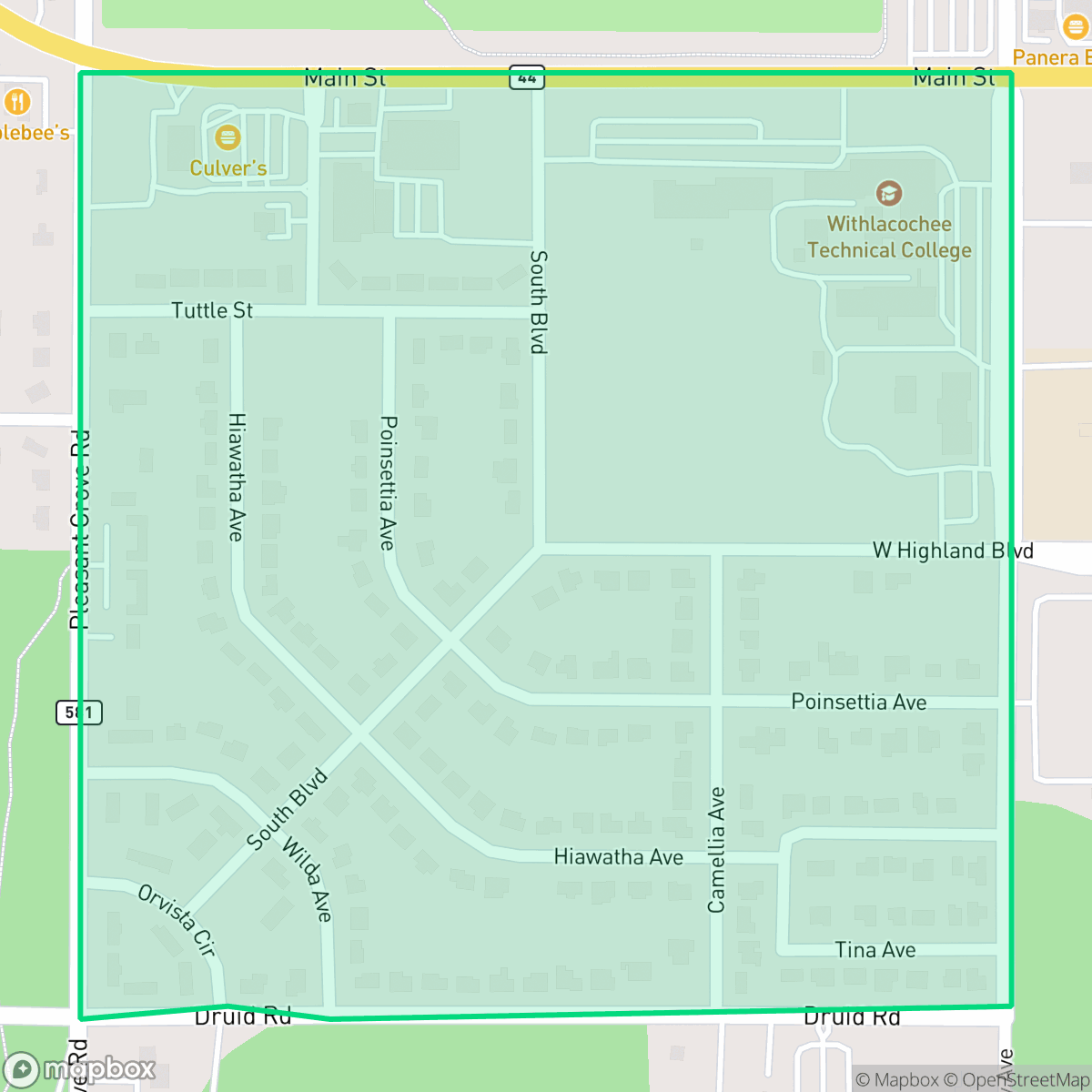 Map showing the location of Inverness Heights, Inverness, FL