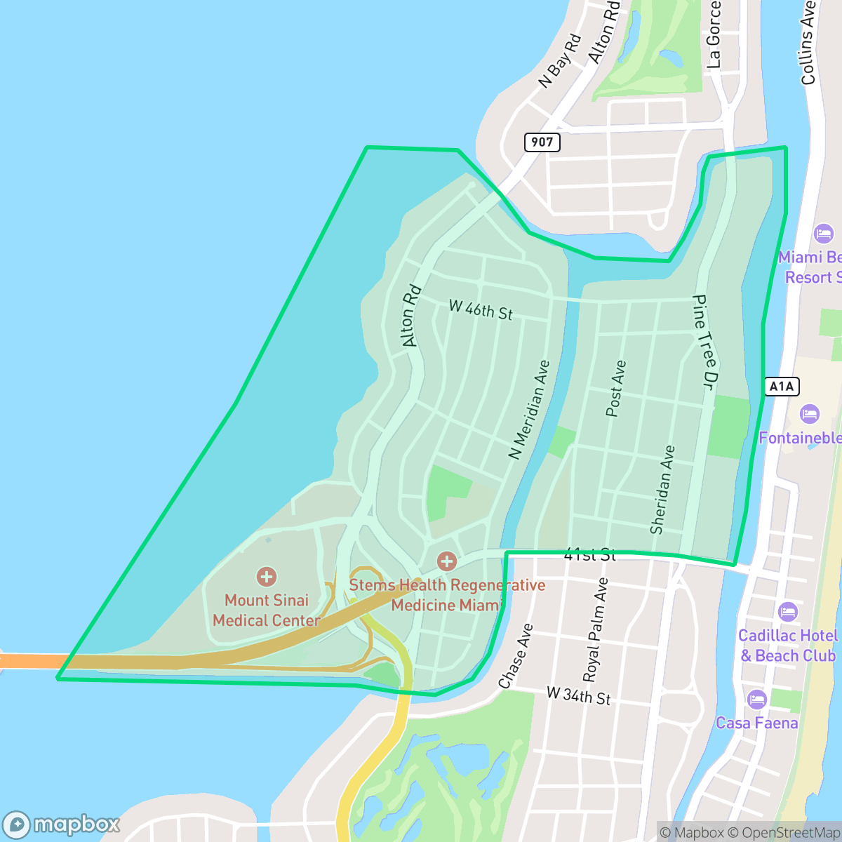 Map showing the location of Nautilus, Miami Beach, FL