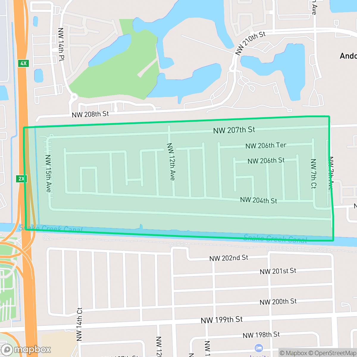 Map showing the location of Country Club Estates, Miami Gardens, FL