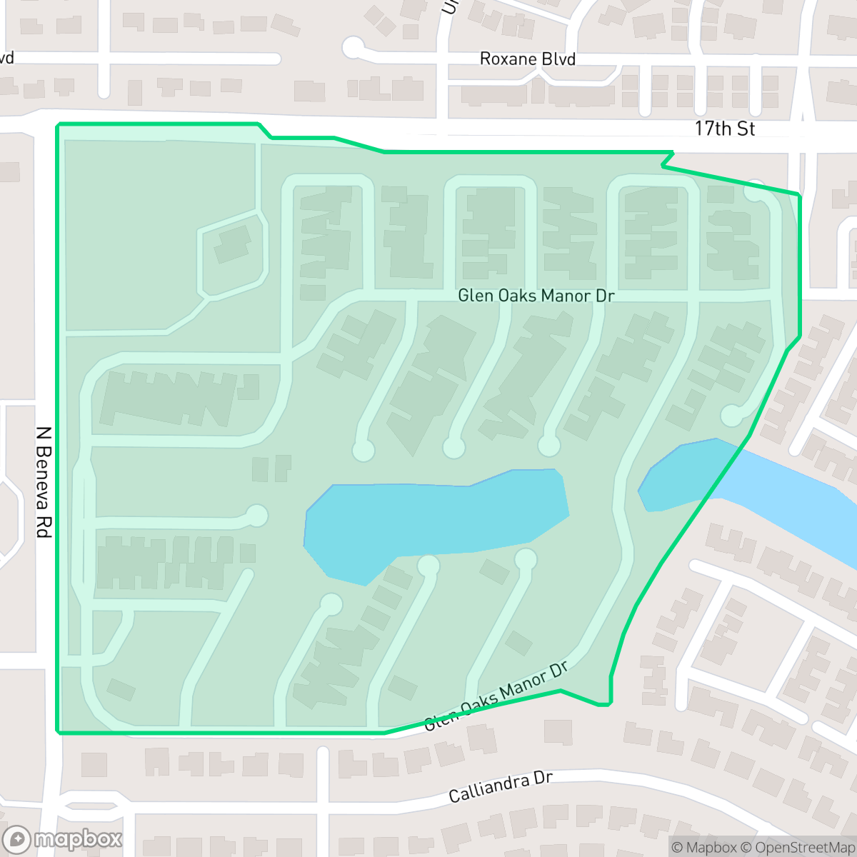 Map showing the location of Glen Oaks Manor, Sarasota, FL