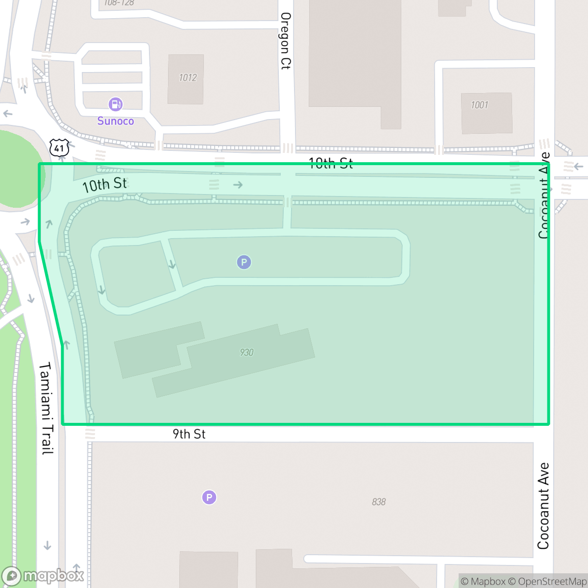 Map showing the location of Jefferson Center, Sarasota, FL