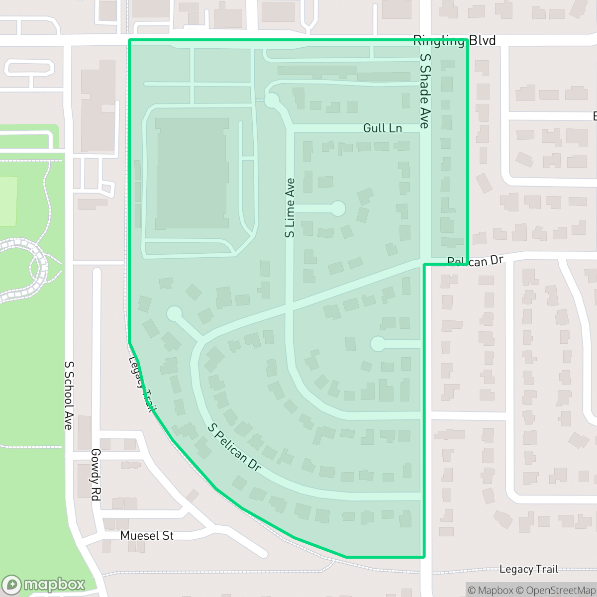Map showing the location of Terrace Gardens, Sarasota, FL