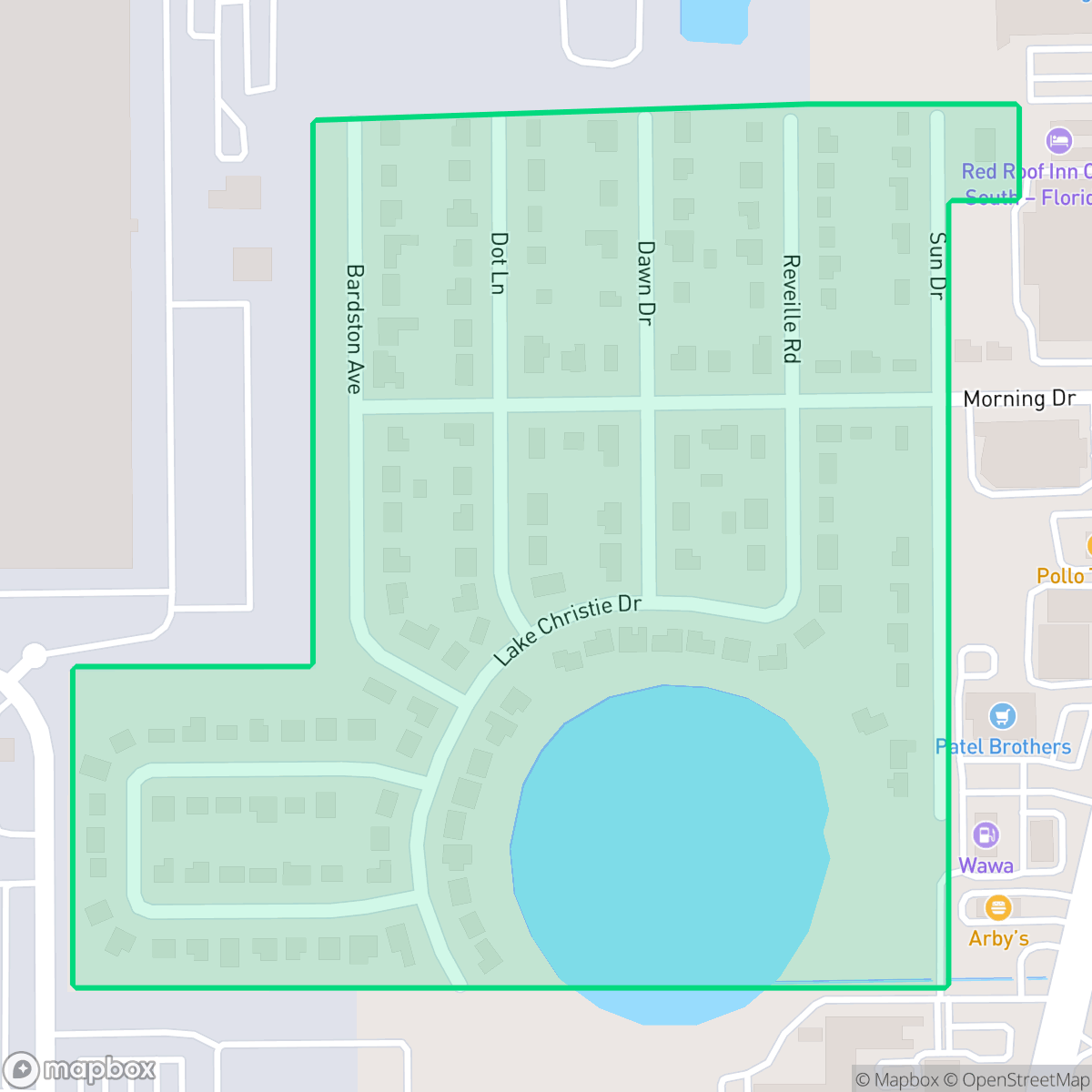 Map showing the location of Morningside Park, Sky Lake, FL