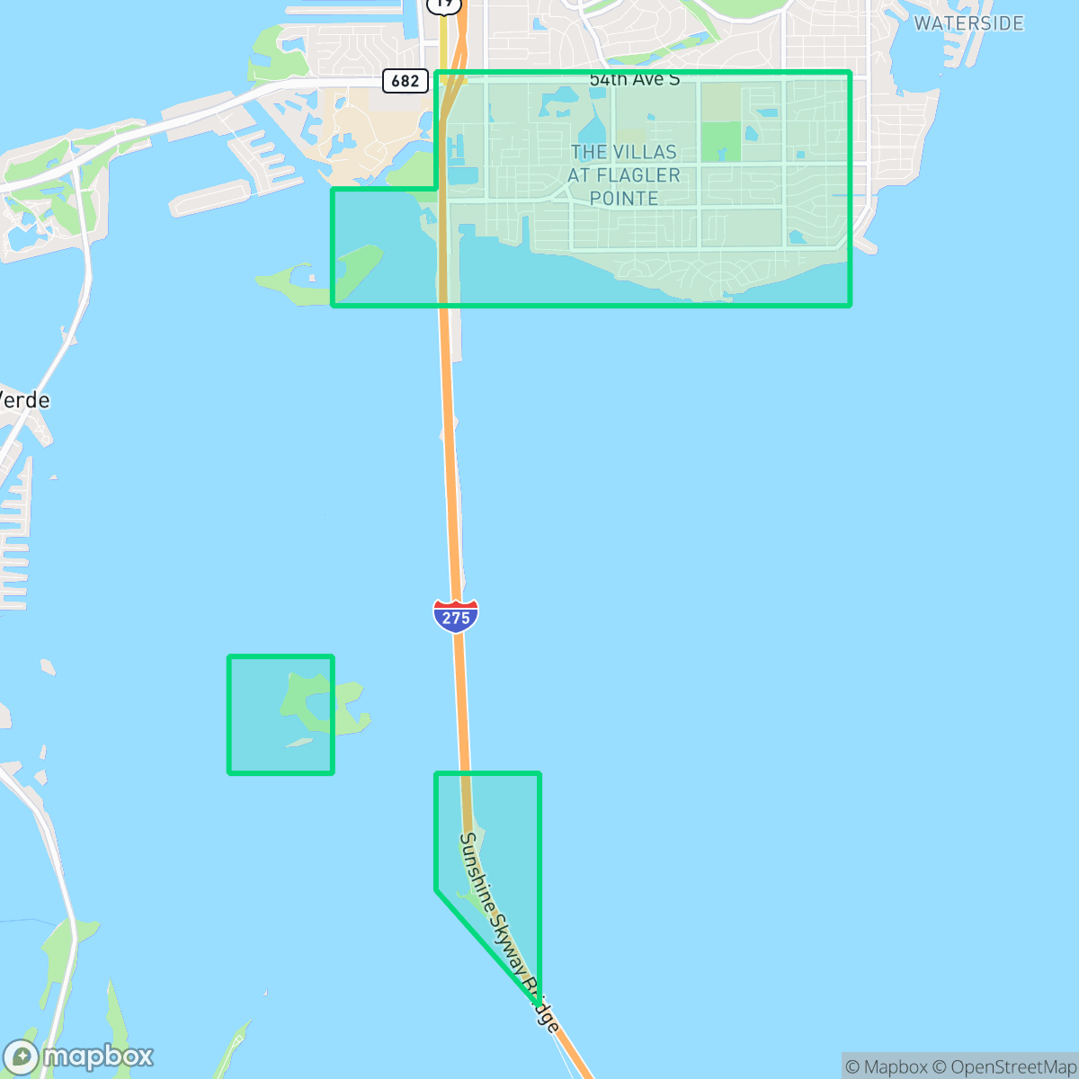 Map showing the location of Greater Pinellas Point, St. Petersburg, FL