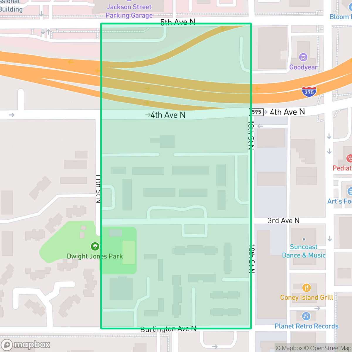 Map showing the location of James Clearview, St. Petersburg, FL